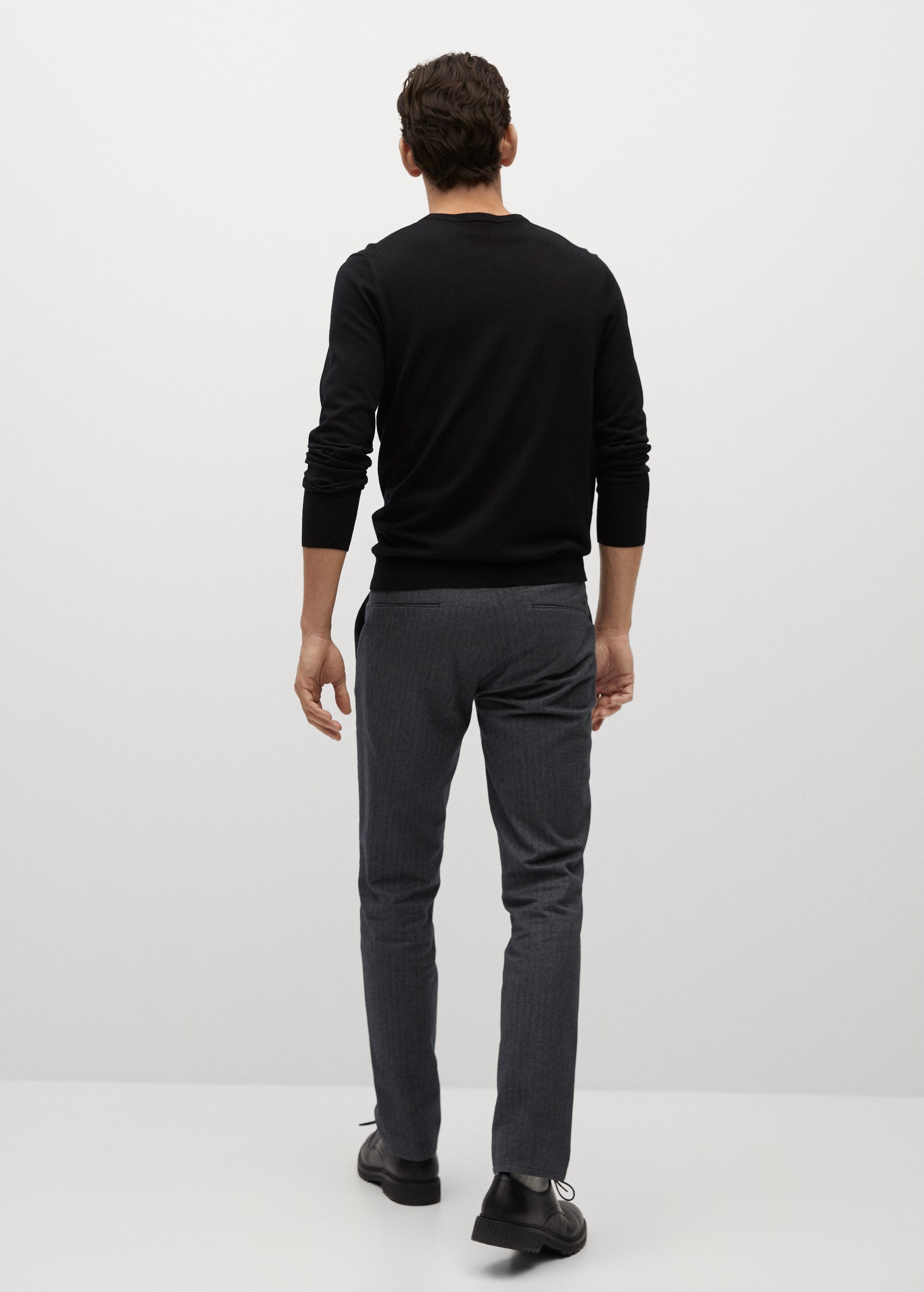 Bavlněné kalhoty slim fit - Zadní strana zboží