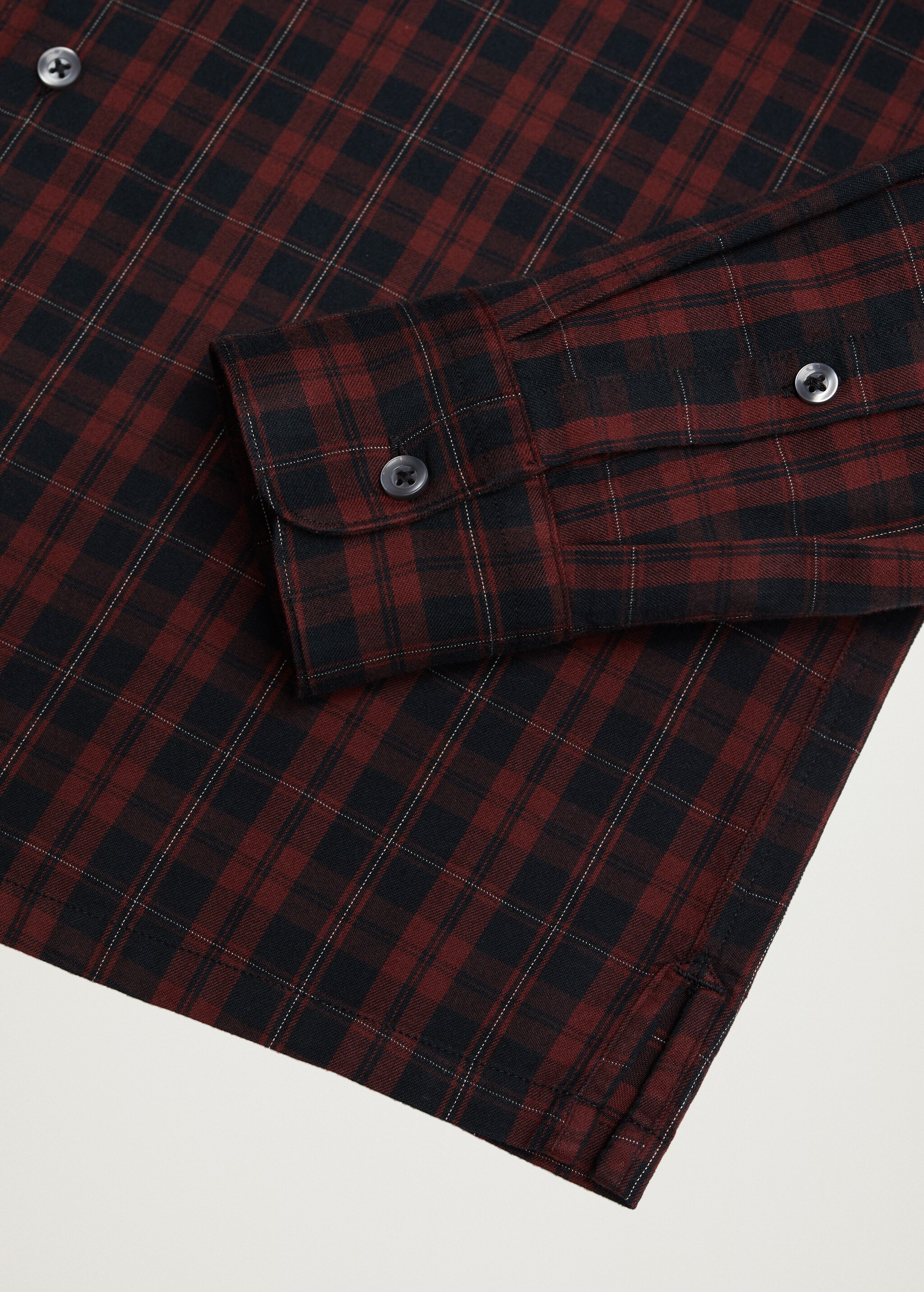 Camisa regular fit franela cuadros - Detalle del artículo 7
