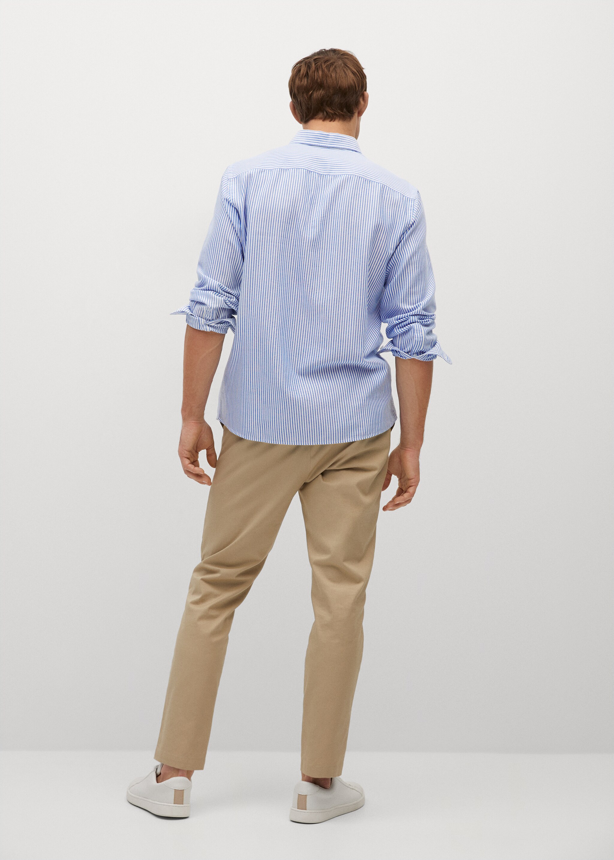 Camisa regular fit algodón rayas - Reverso del artículo