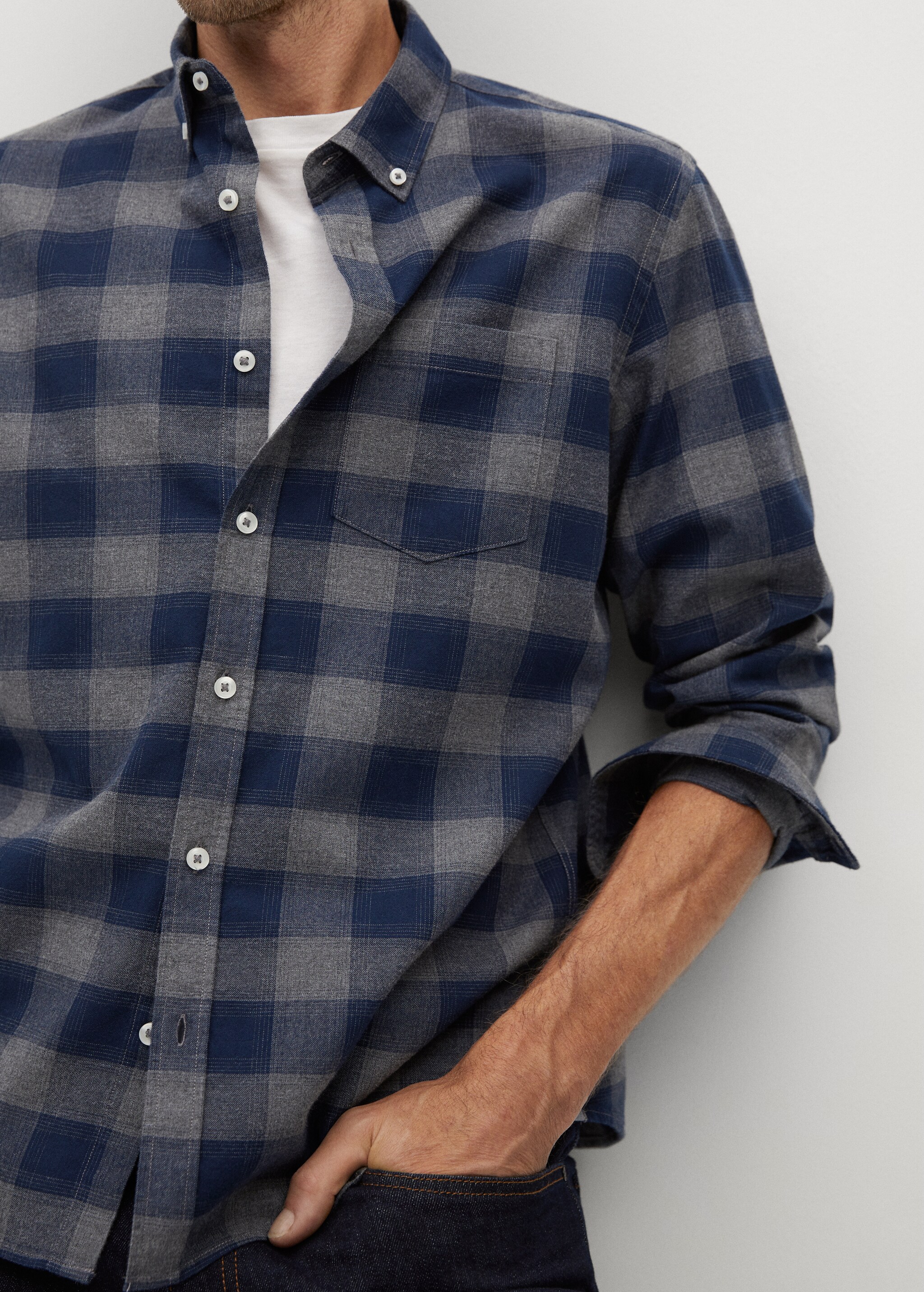 Košile regular fit flanelová kostkovaná - Detail zboží 2