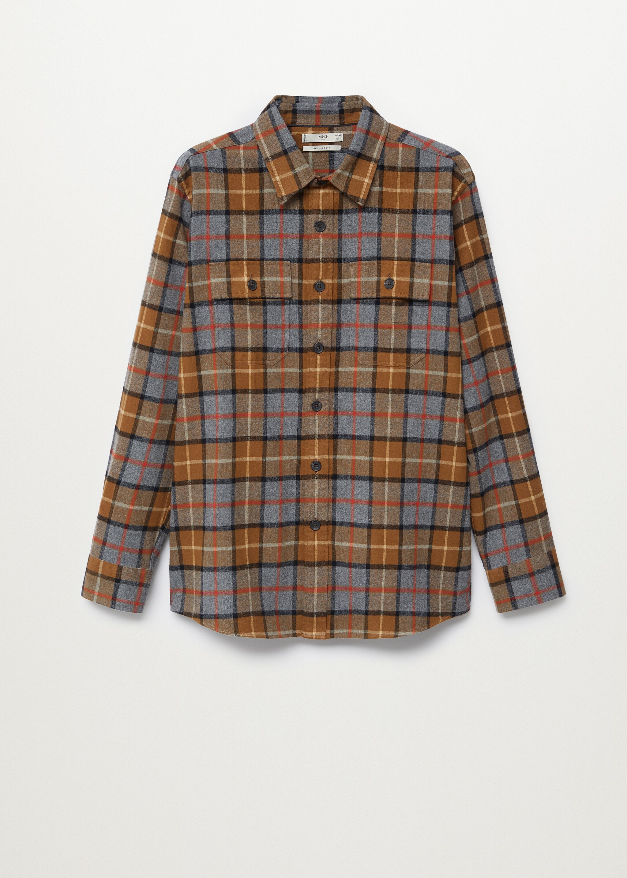 Sobrecamisa regular fit franela cuadros - Artículo sin modelo
