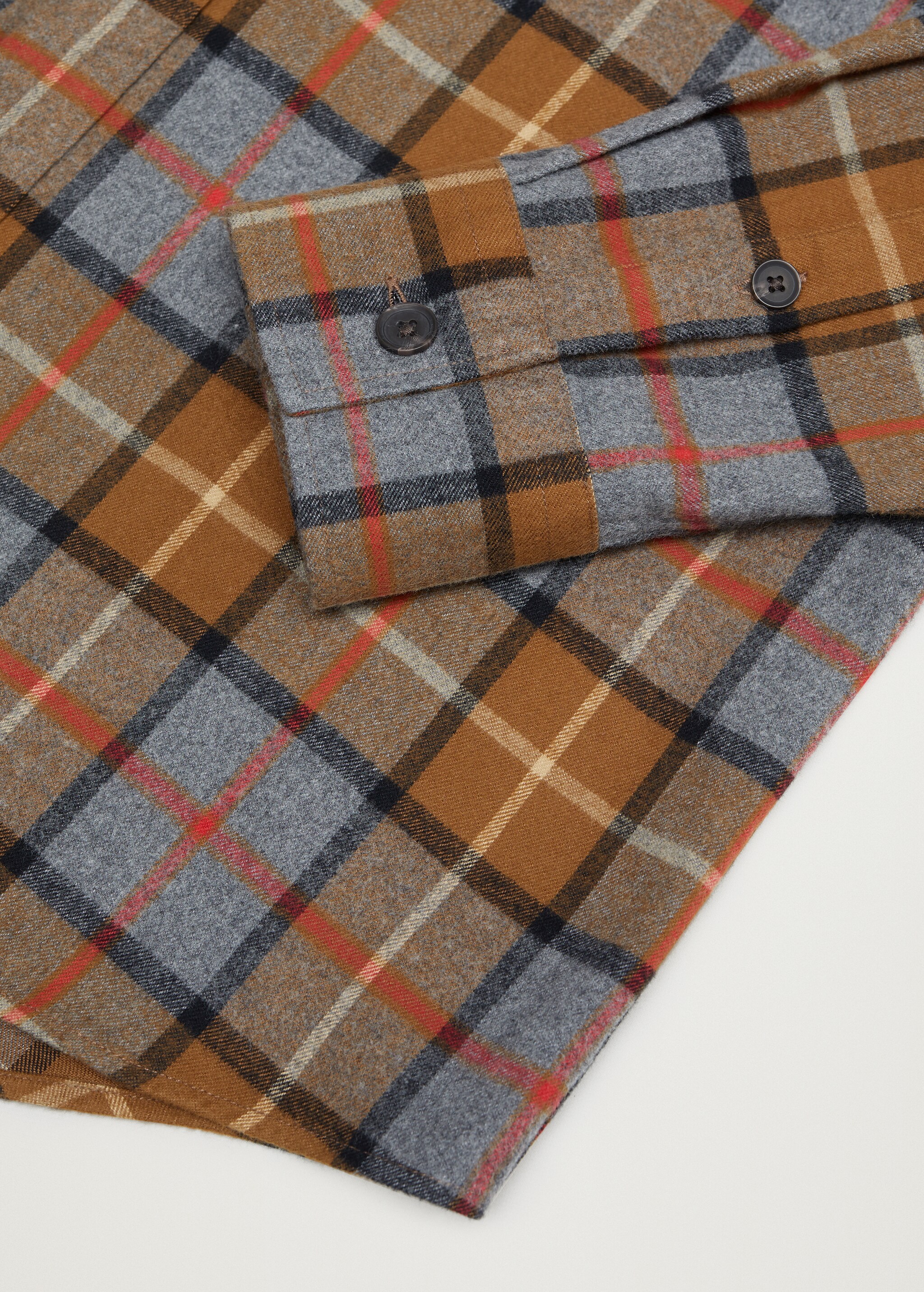 Sobrecamisa regular fit franela cuadros - Detalle del artículo 7