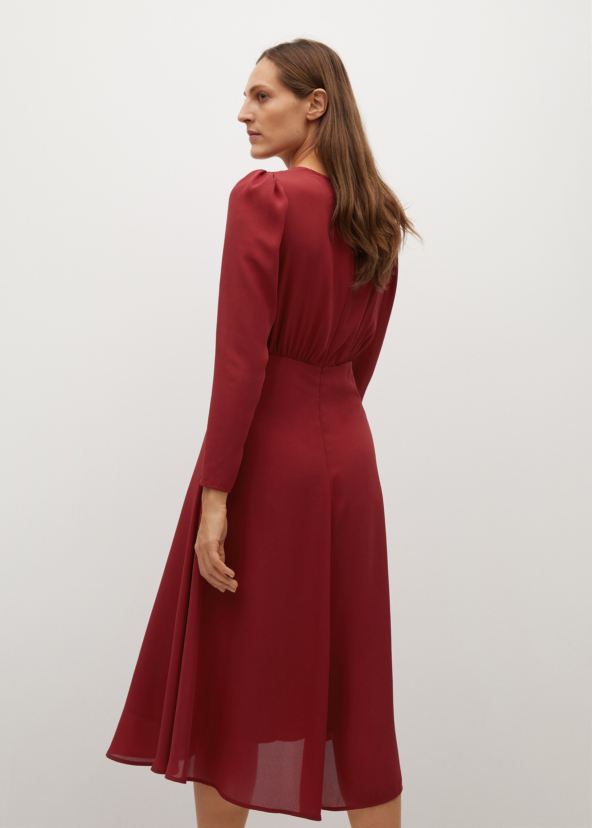 Vestido detalles plisados - Reverso del artículo