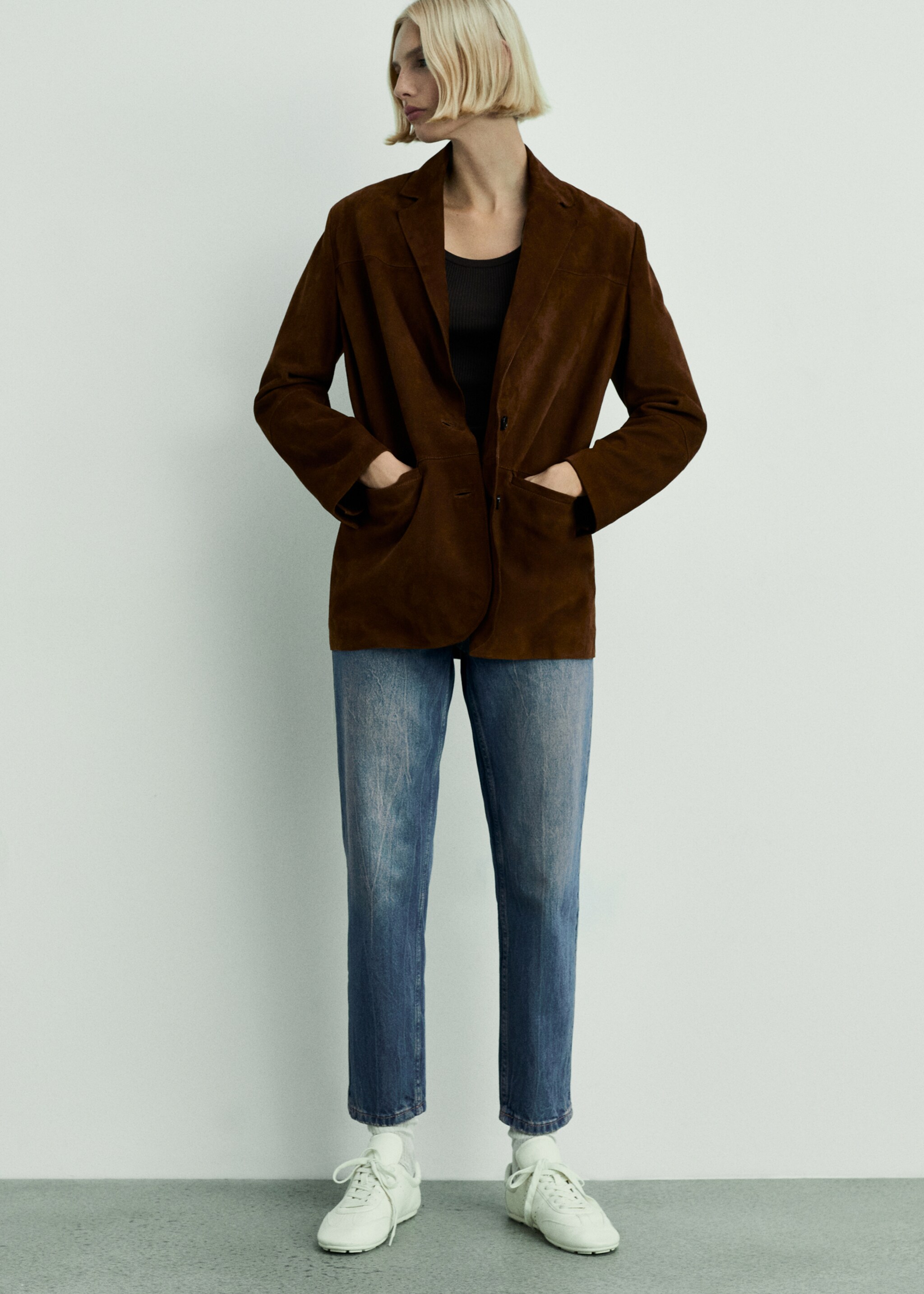 Mom2000 high-waist mom jeans - Detail van het artikel 4, Donker vintage blauw. Ref: 87040574-00.