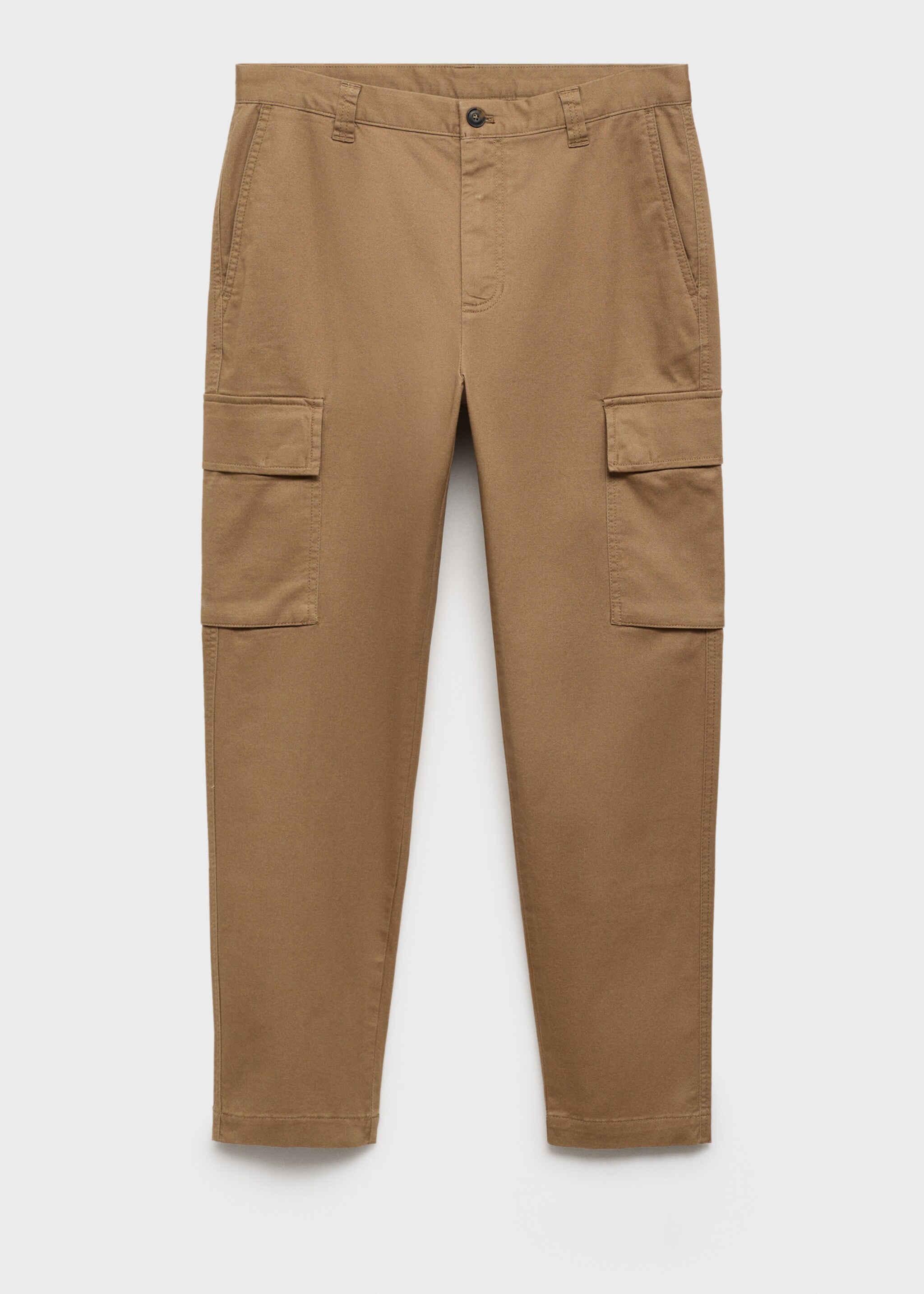 Regular-Fit-Cargohose aus Baumwolle - Artikel ohne Model, Mittelbraun. Ref: 87040576-00.