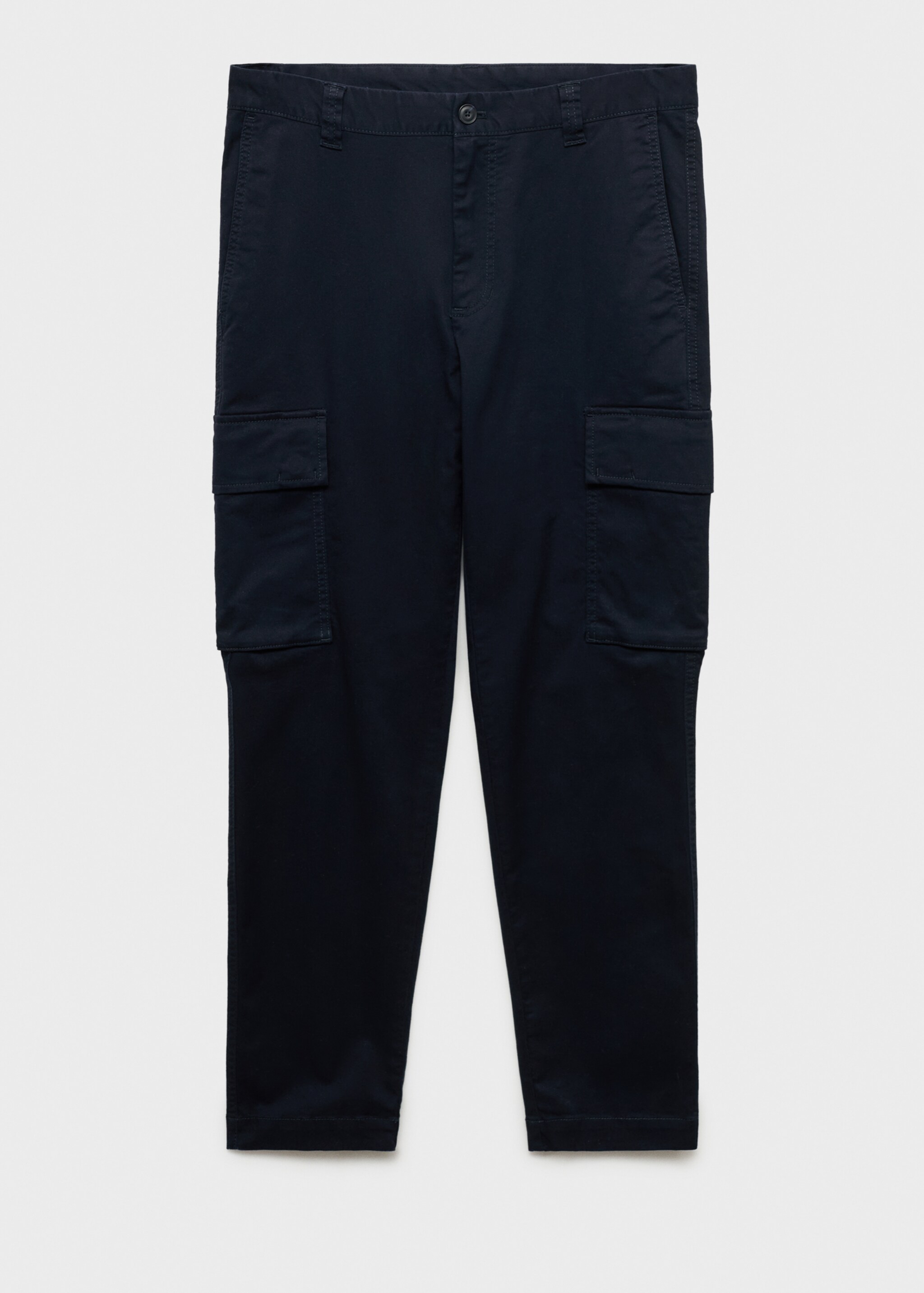 Regular fit cotton cargo trousers - Article without model, Dark Navy. Ref: 87040576-00.