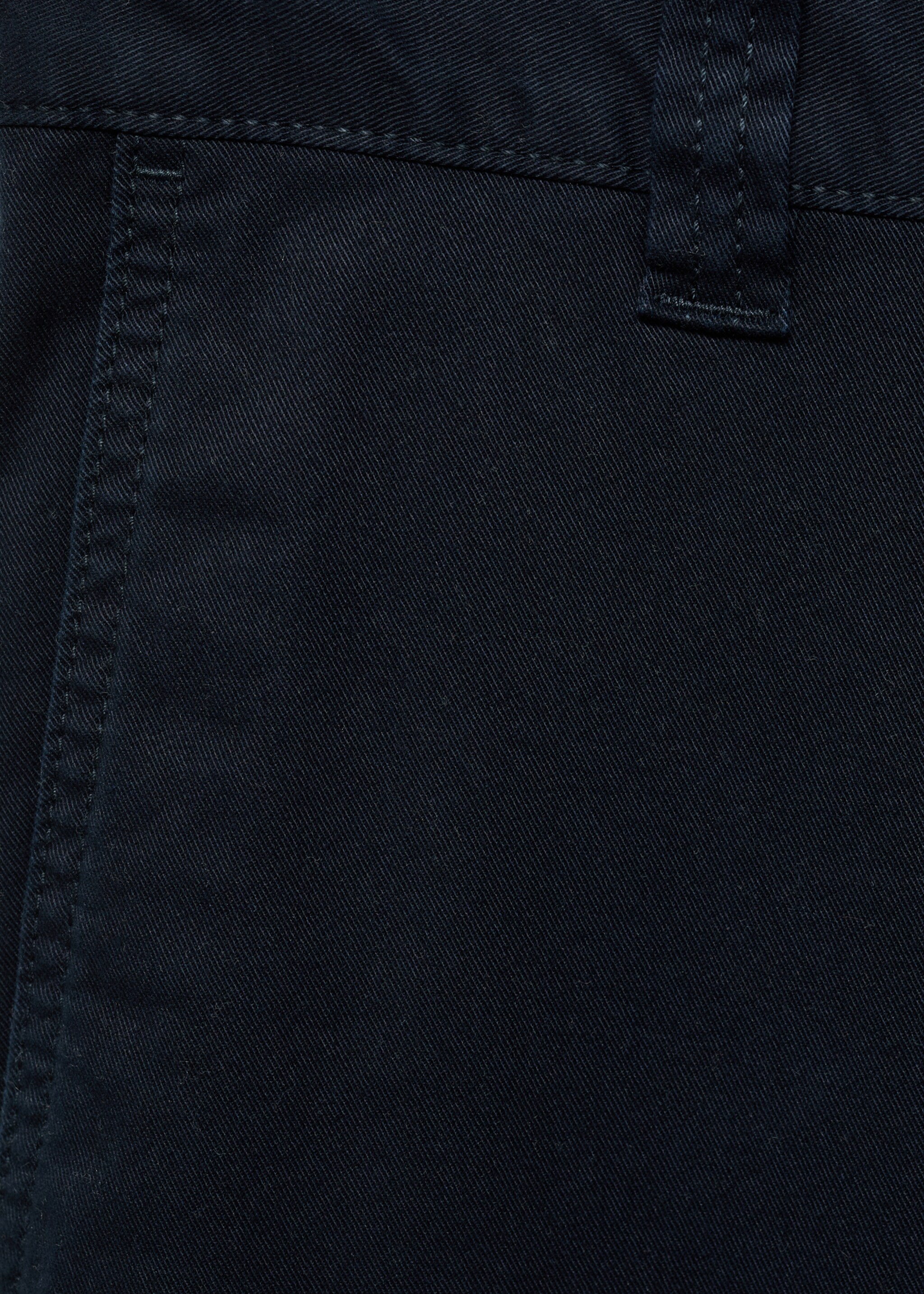 Regular fit cotton cargo trousers - Details of the article 8, Dark Navy. Ref: 87040576-00.