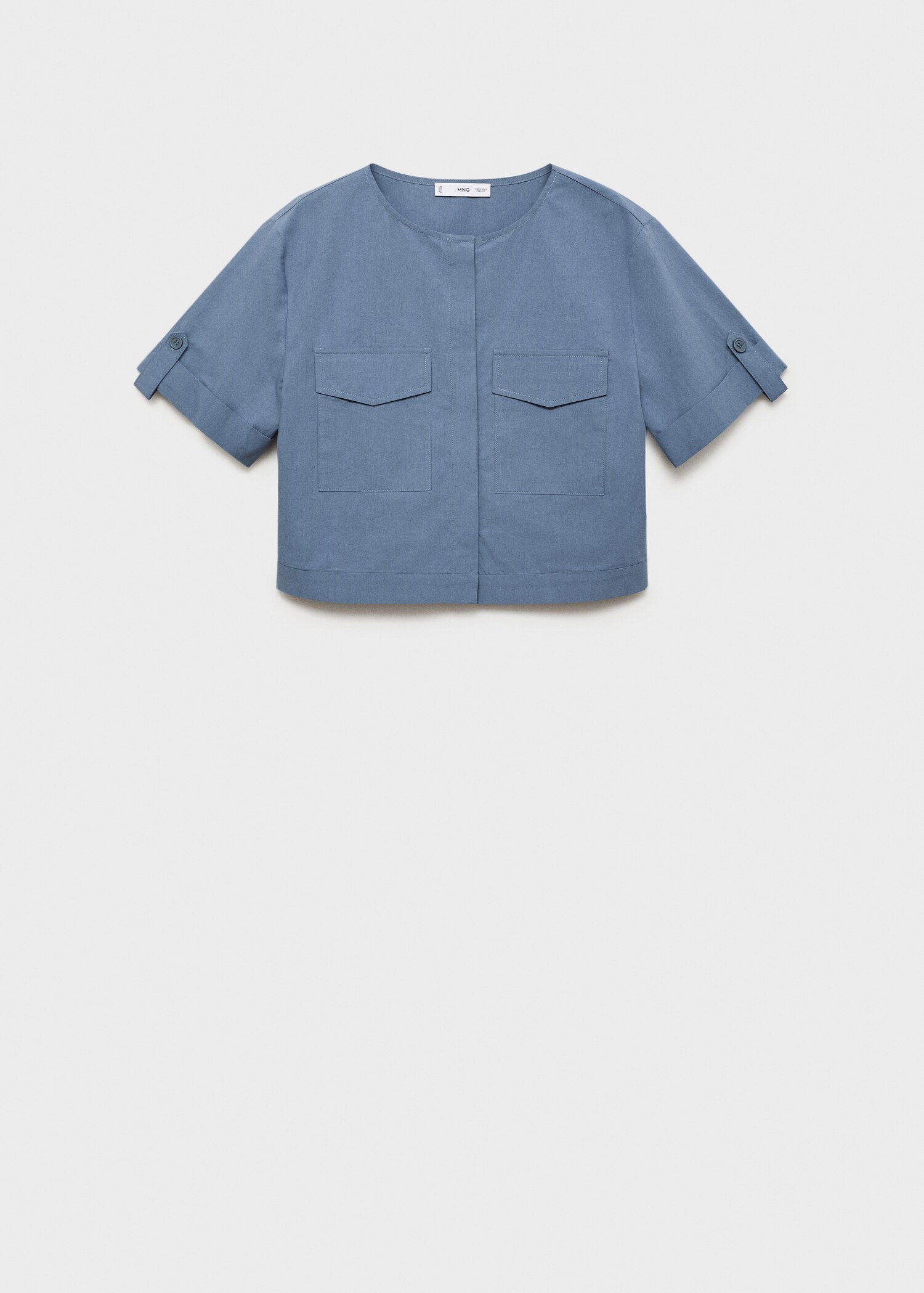 Baumwollbluse mit Taschen - Artikel ohne Model