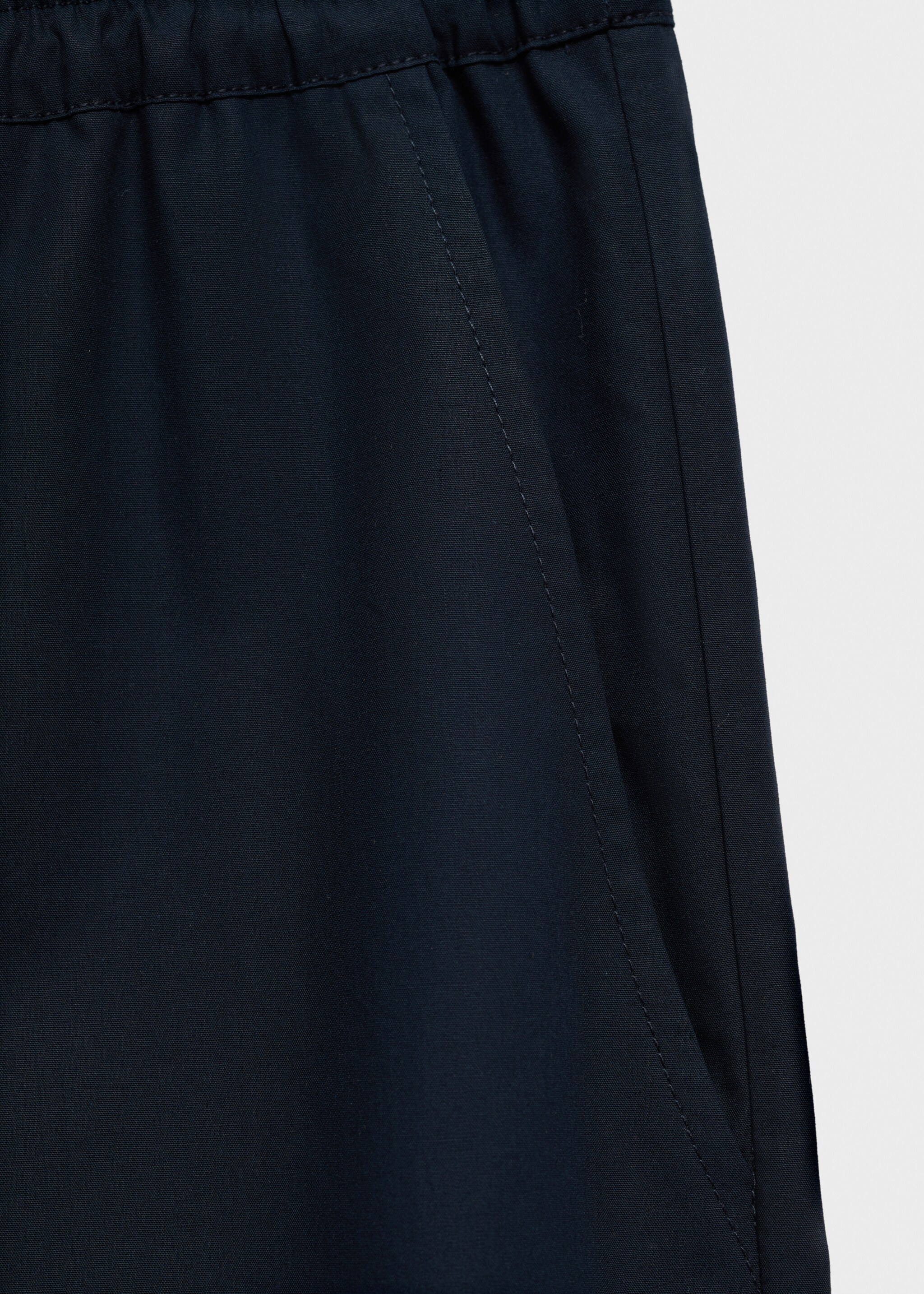 Cotton culotte trousers - Details of the article 0, Dark Navy. Ref: 87040583-00.