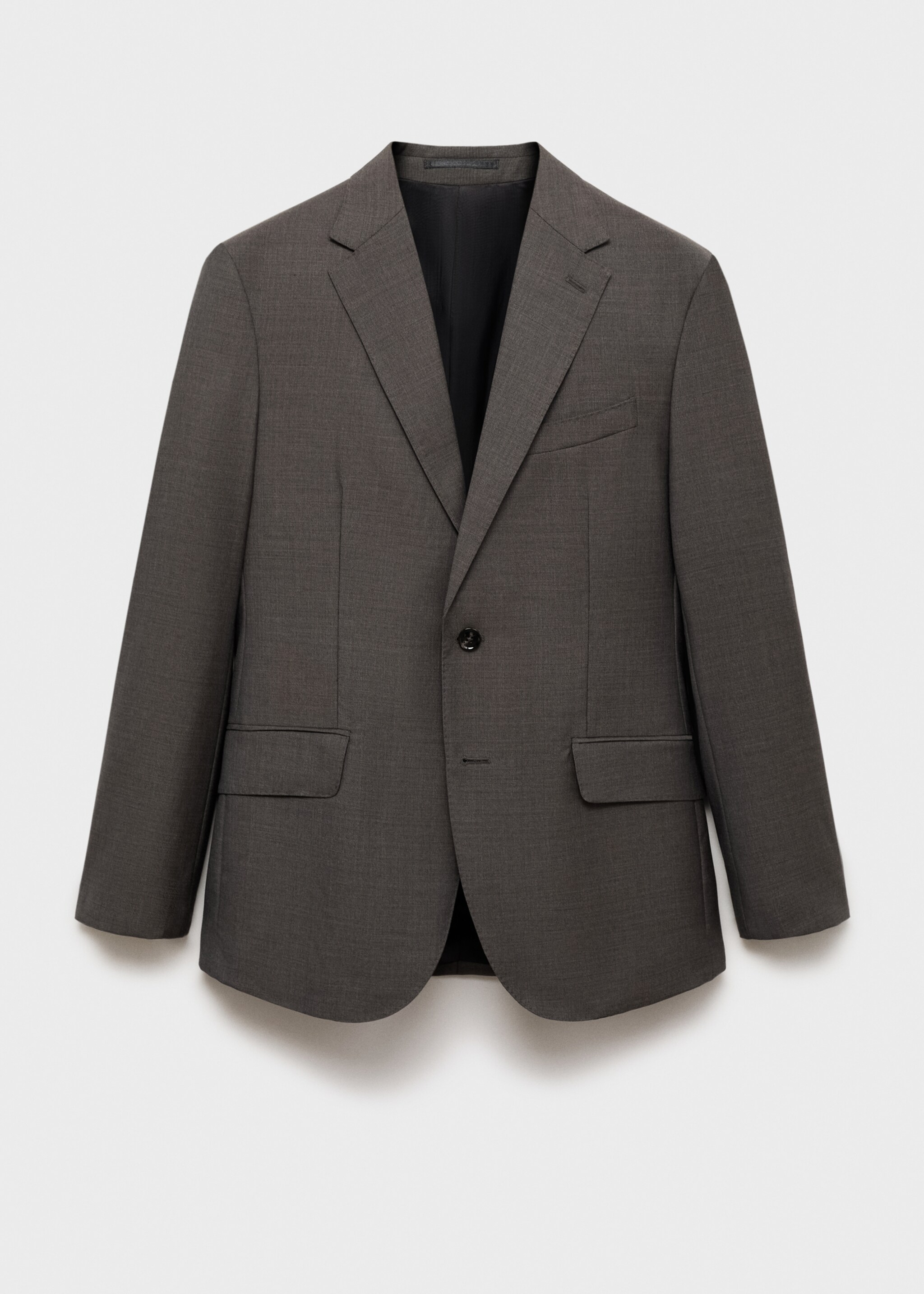 Venice 100% virgin wool suit jacket - Article without model, Grey. Ref: 87040592-00.
