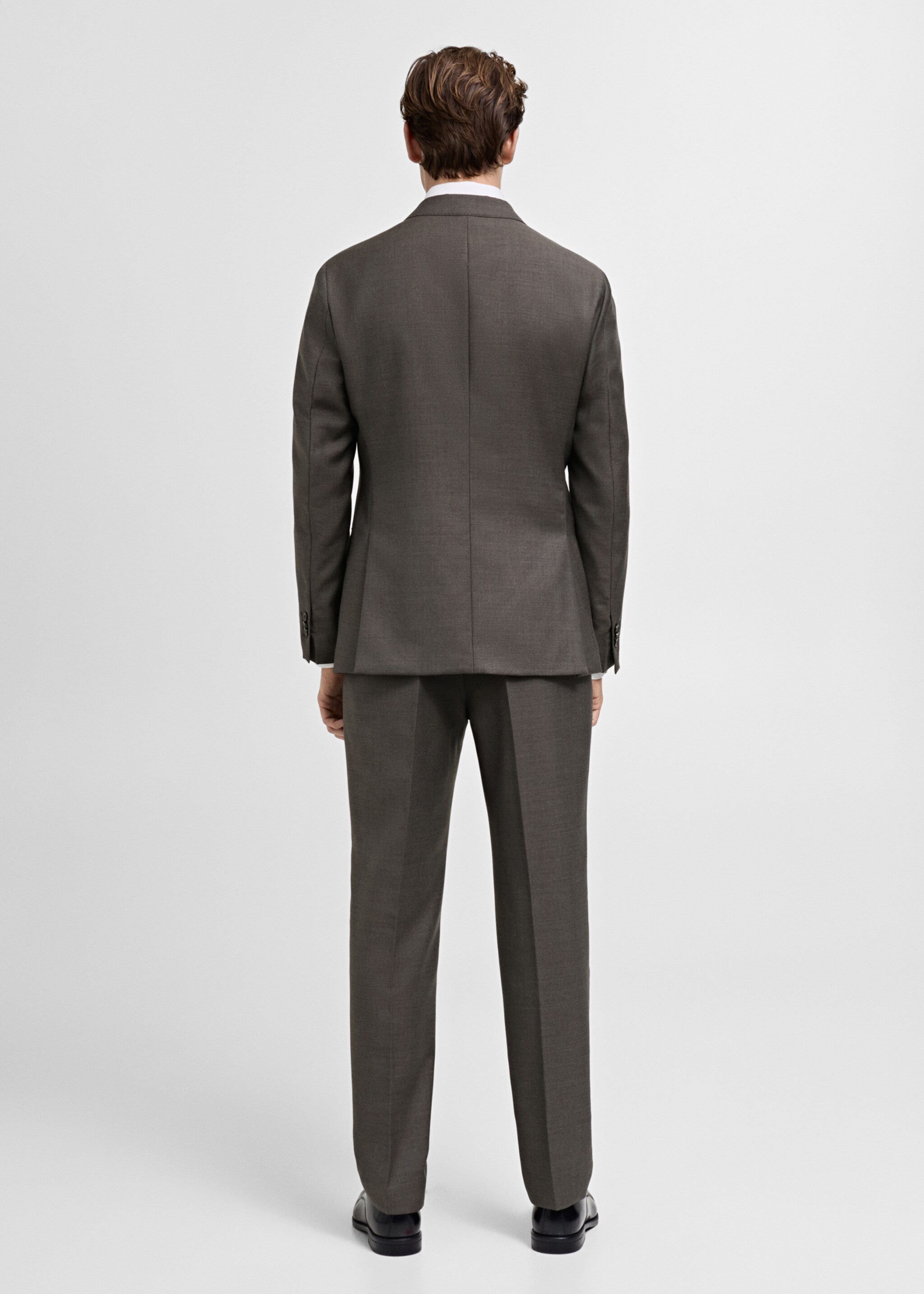 Venice 100% virgin wool suit jacket - Reverse of the article, Grey. Ref: 87040592-00.