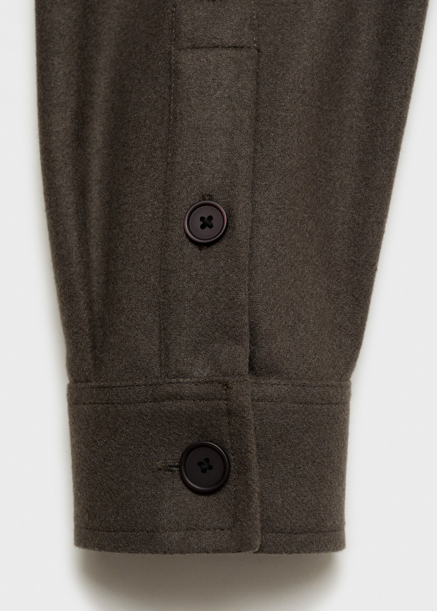 Wool-blend flannel overshirt - Details of the article 0