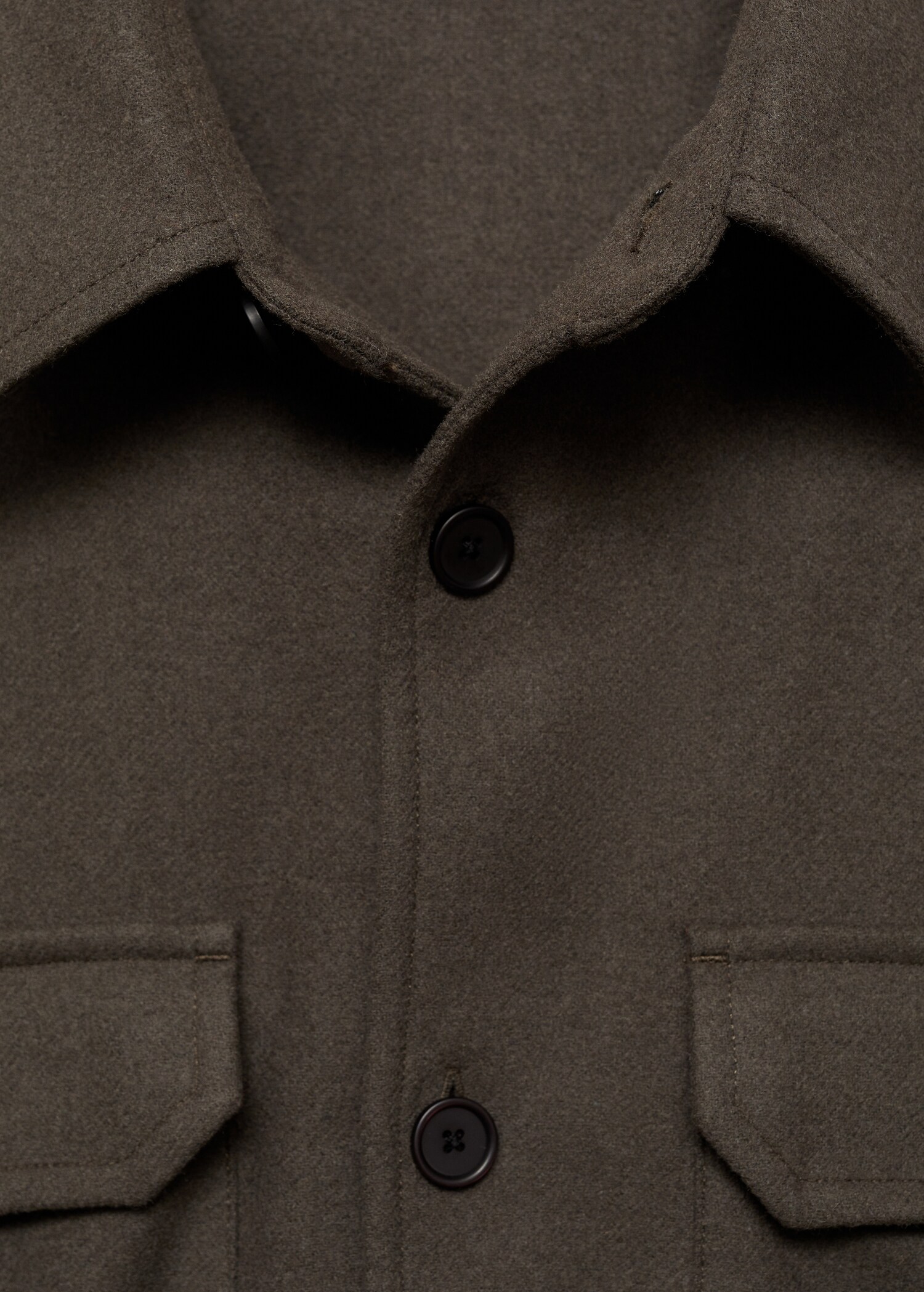Wool-blend flannel overshirt - Details of the article 8