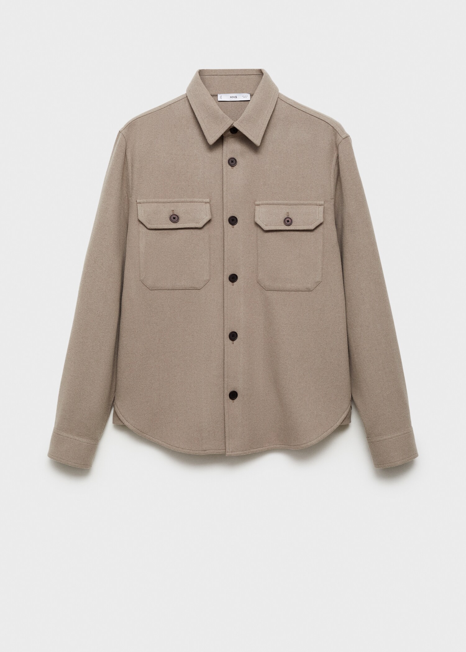 Wool-blend flannel overshirt - Article without model