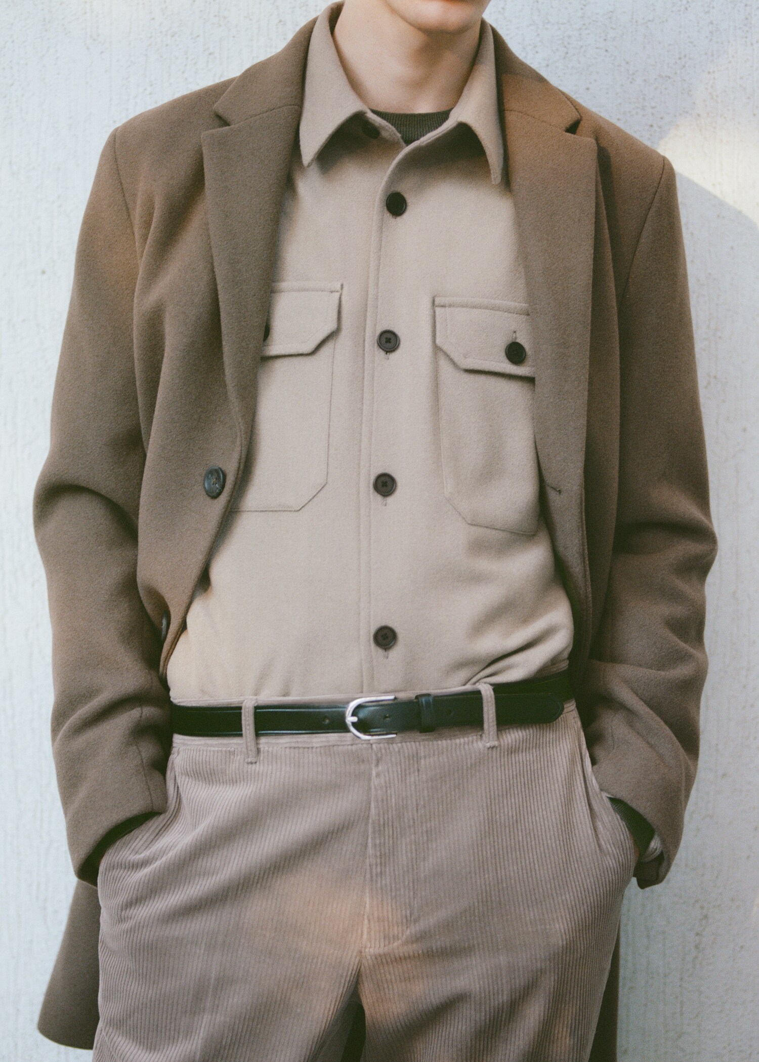 Wool-blend flannel overshirt - Details of the article 3