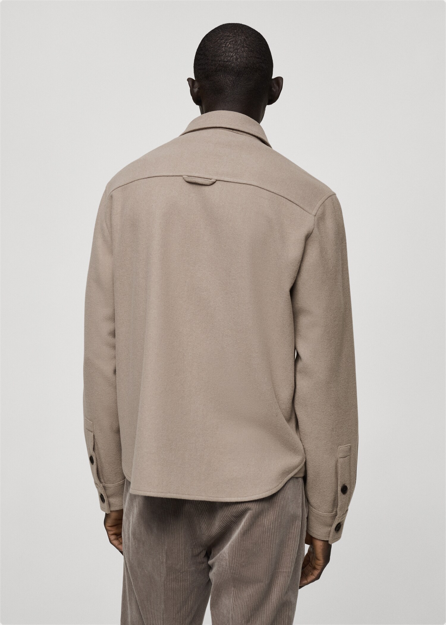 Wool-blend flannel overshirt - Reverse of the article