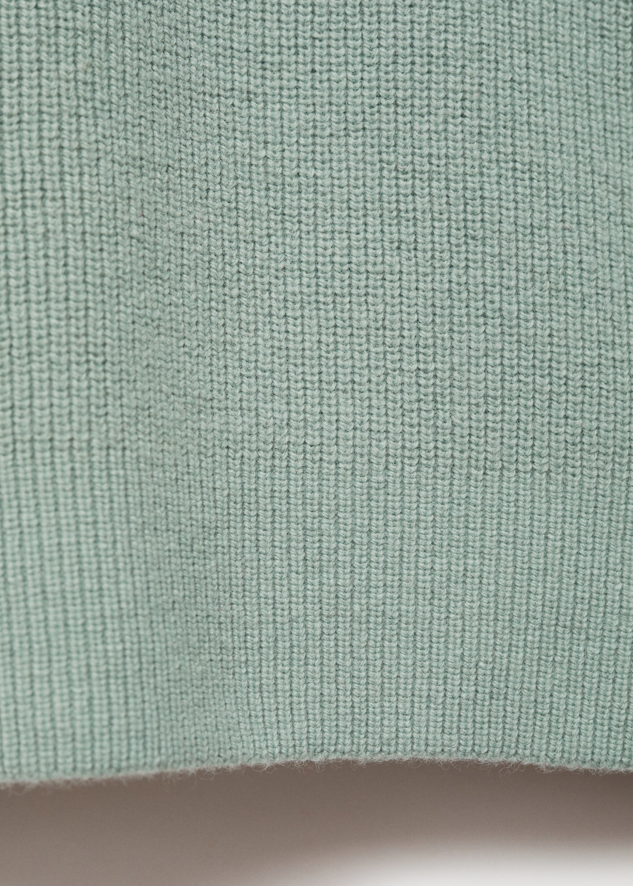 Knitted wool blend polo sweater - Details of the article 0, Aqua Green. Ref: 87040600-00.