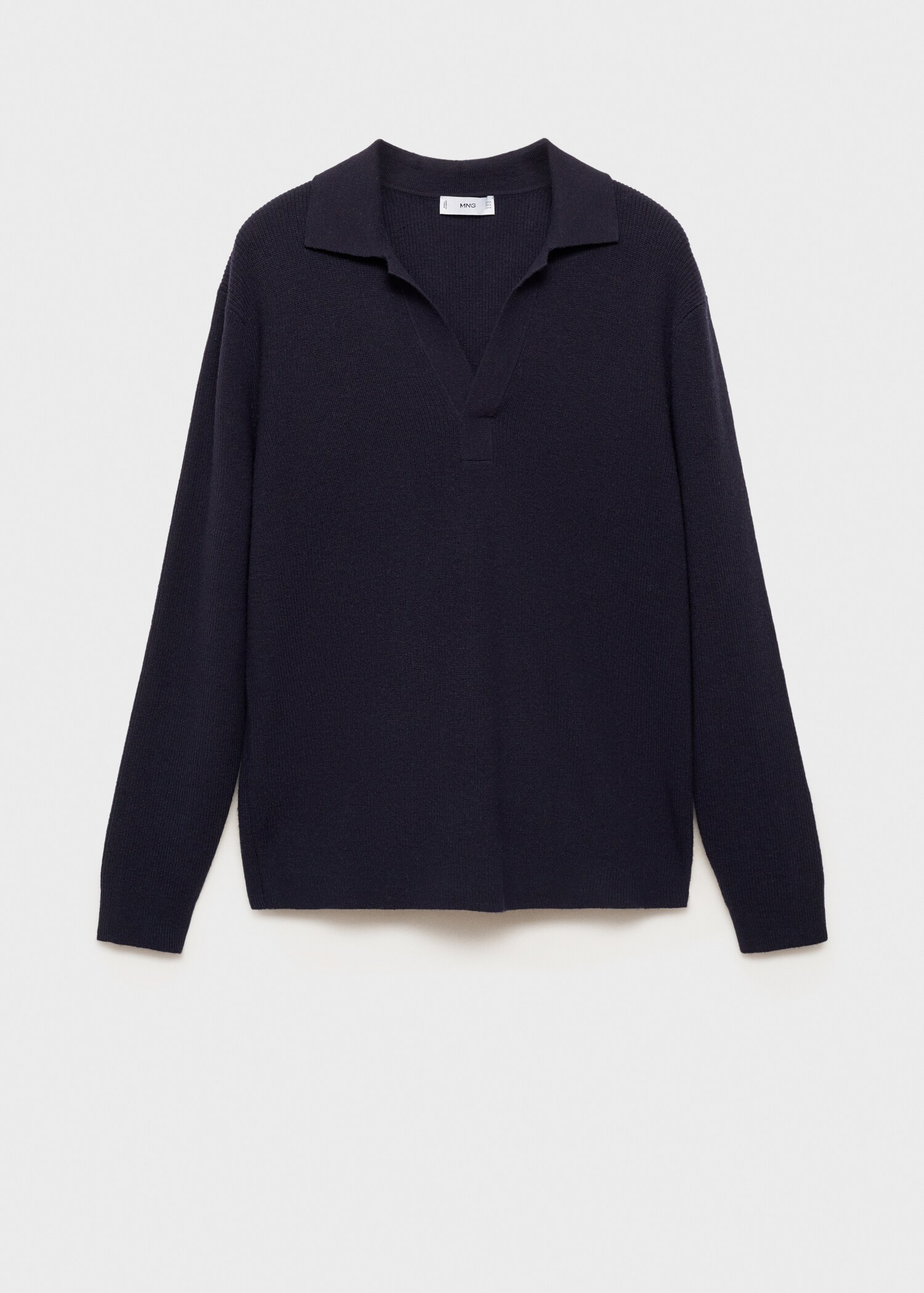 Knitted wool blend polo sweater - Article without model