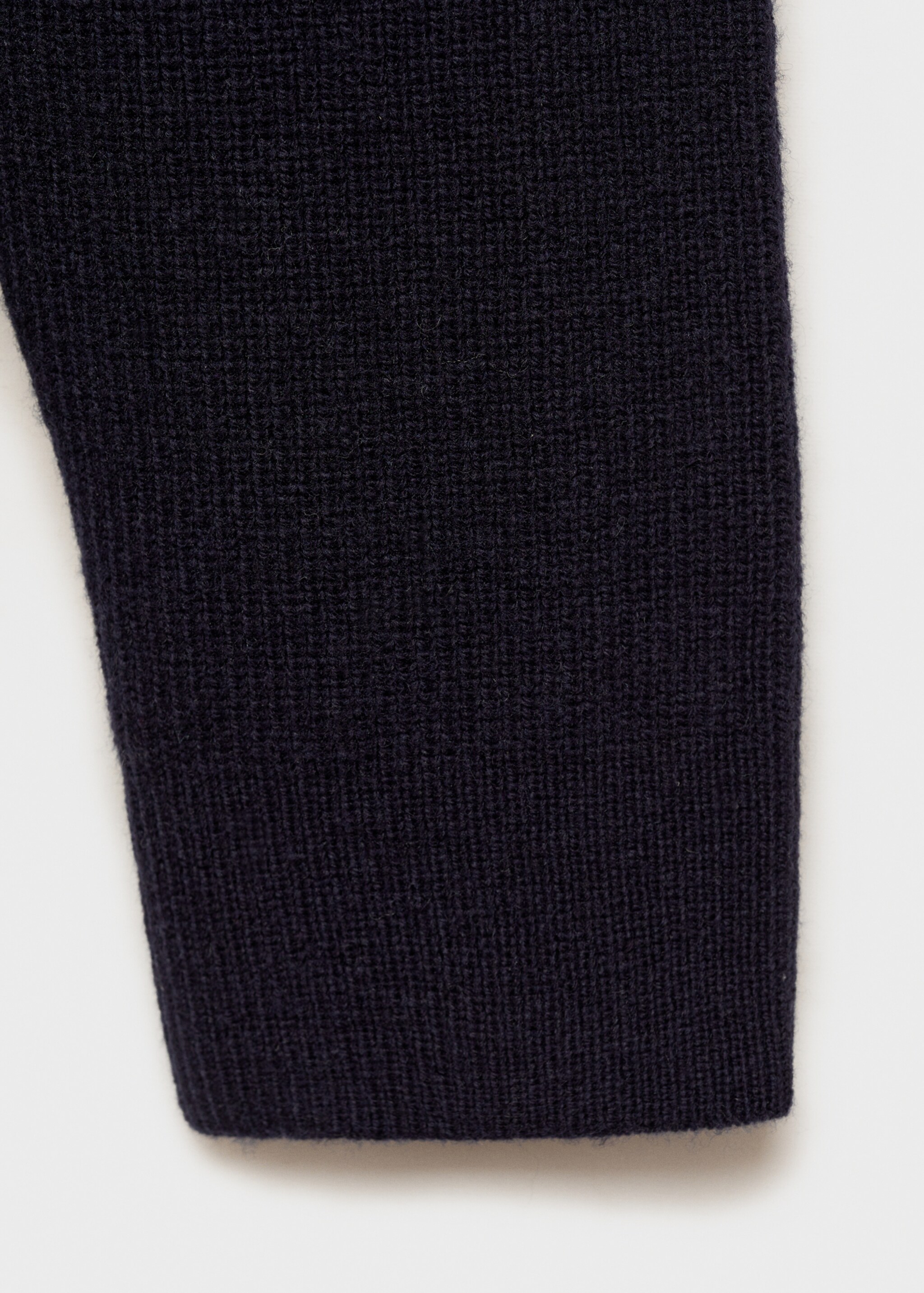 Knitted wool blend polo sweater - Details of the article 0, Dark Navy. Ref: 87040600-00.