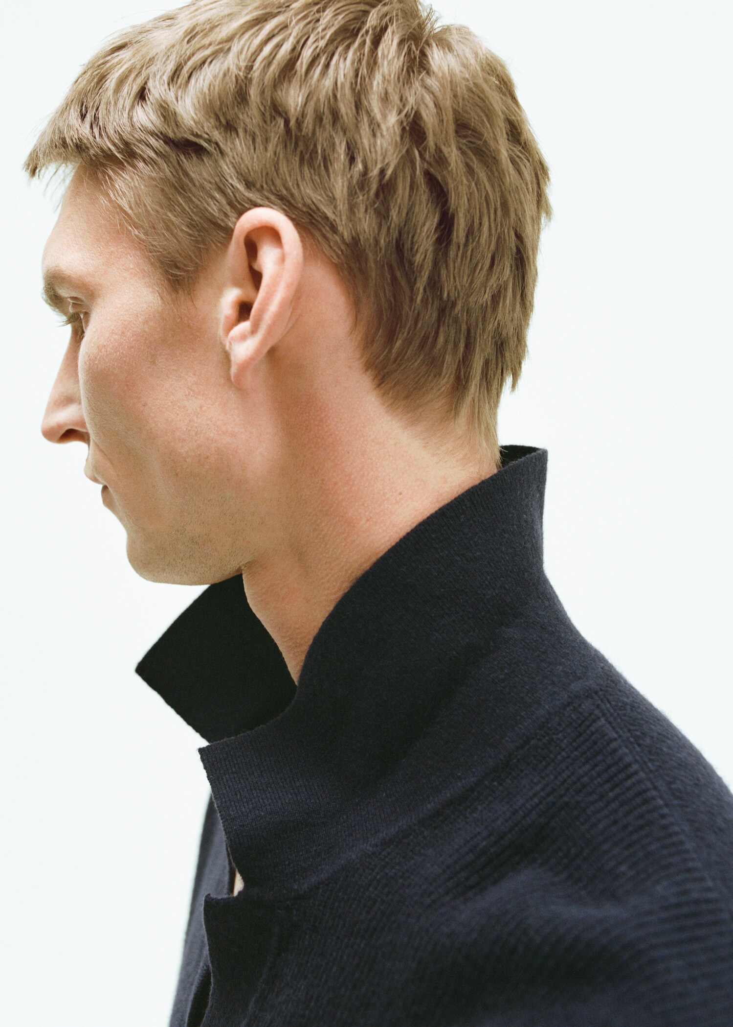 Knitted wool blend polo sweater - Details of the article 3