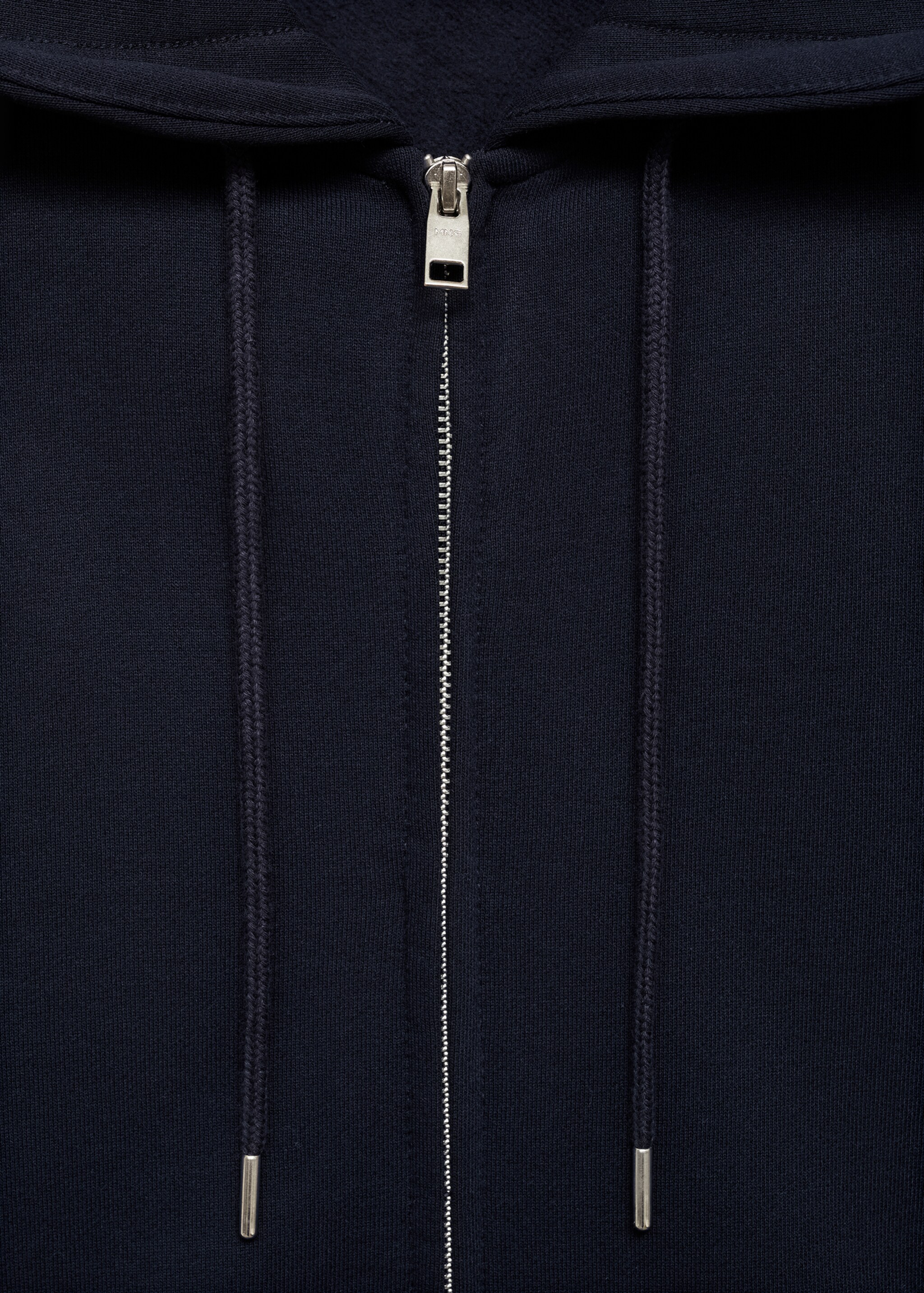 Regular-fit hoodie - Details of the article 8, Dark Navy. Ref: 87040602-00.