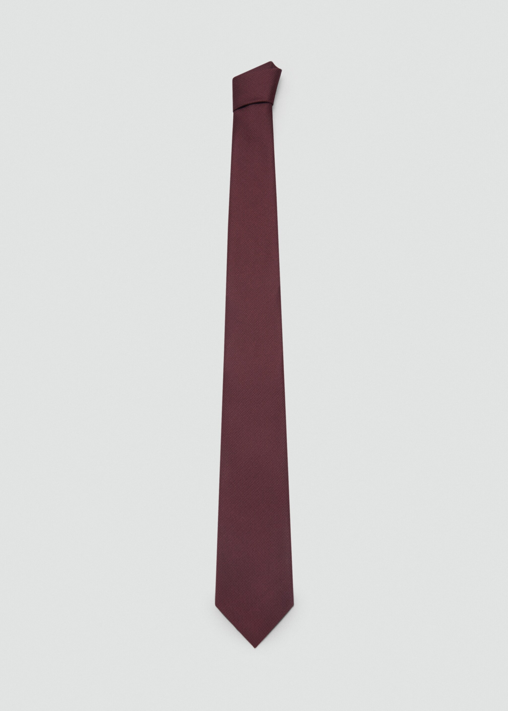 Smooth micro-structured tie - Article without model, Burgundy. Ref: 87040608-00.