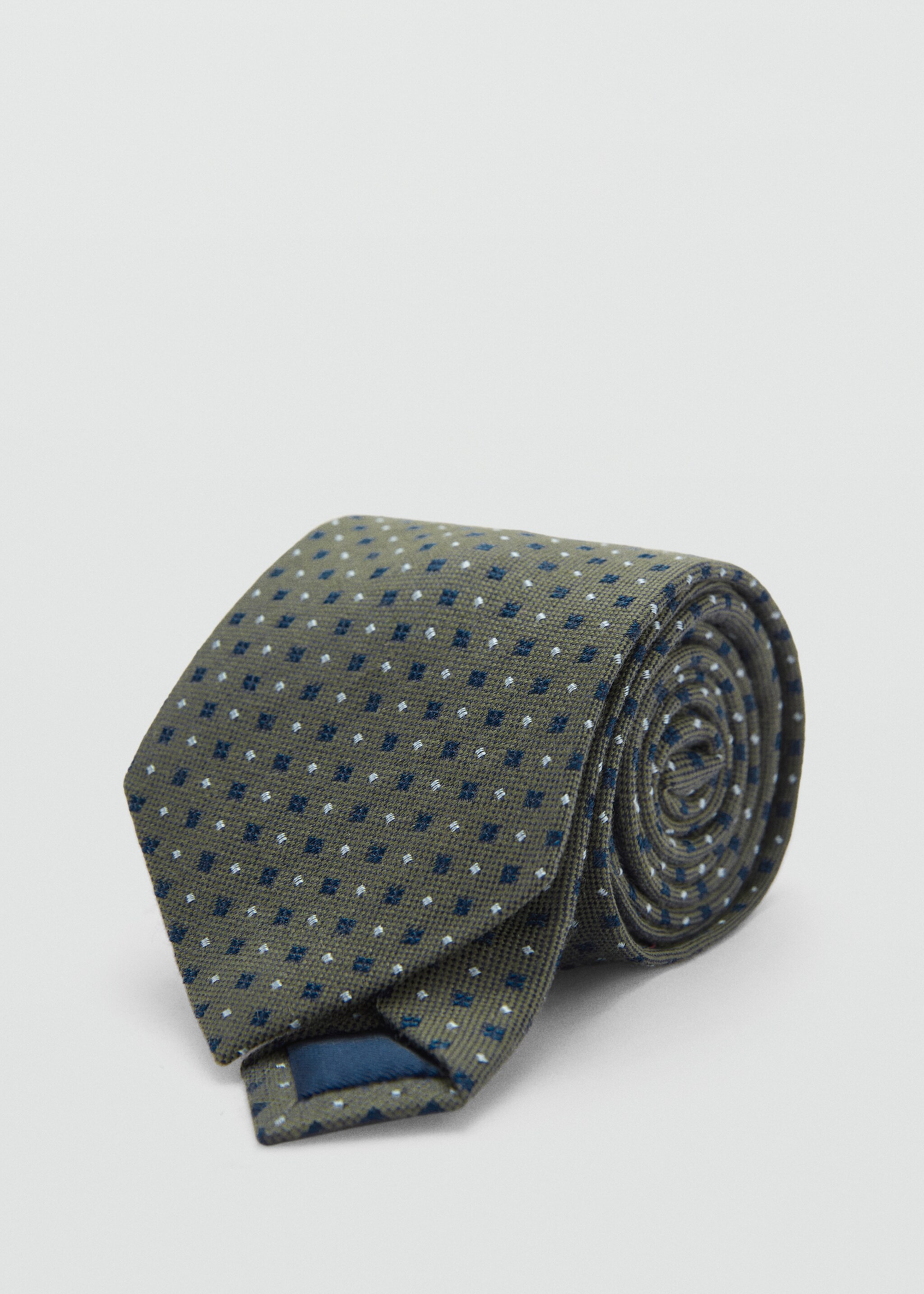 Mulberry silk structured tie - Medium plane, Khaki. Ref: 87040610-00.