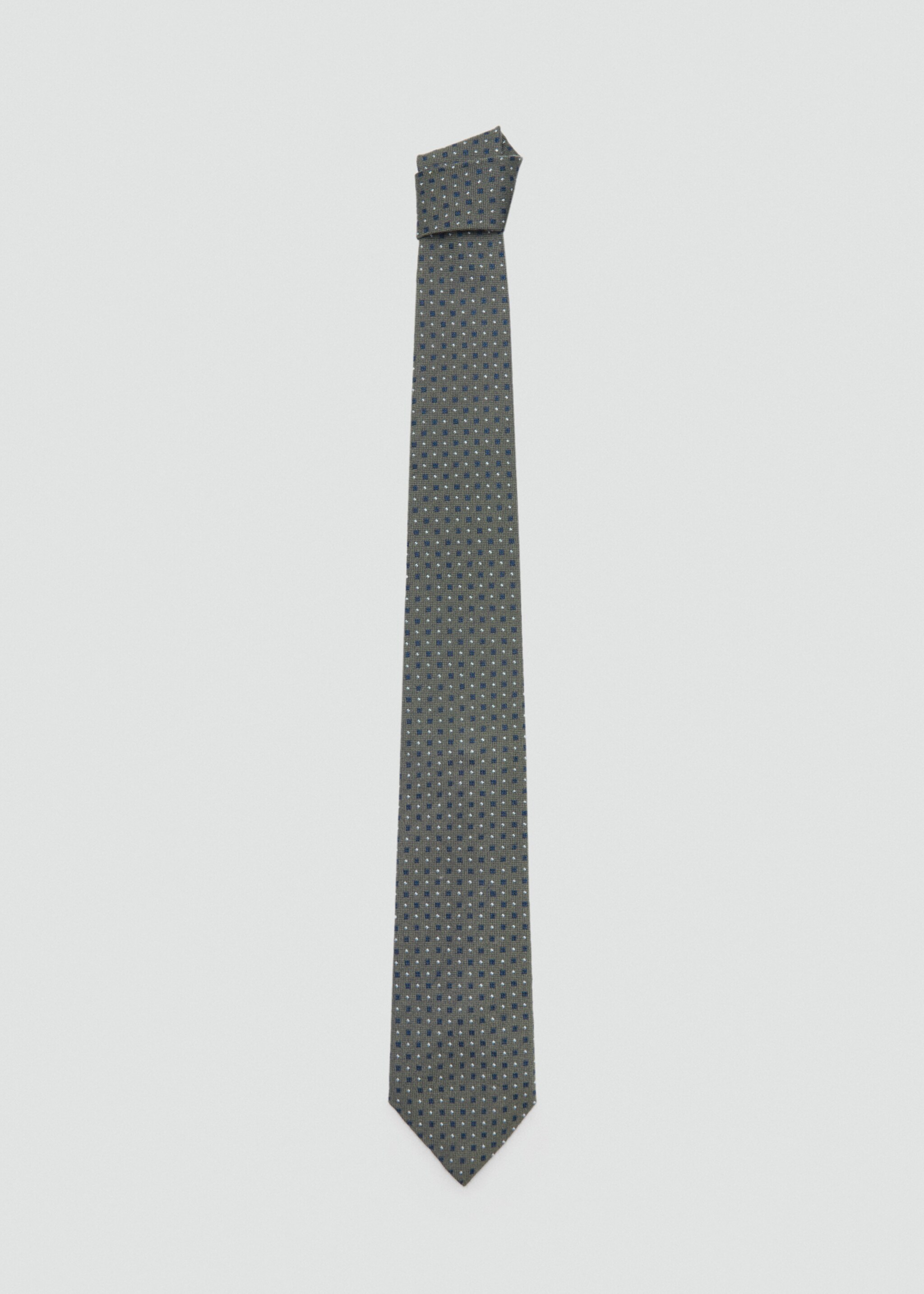 Mulberry silk structured tie - Article without model, Khaki. Ref: 87040610-00.
