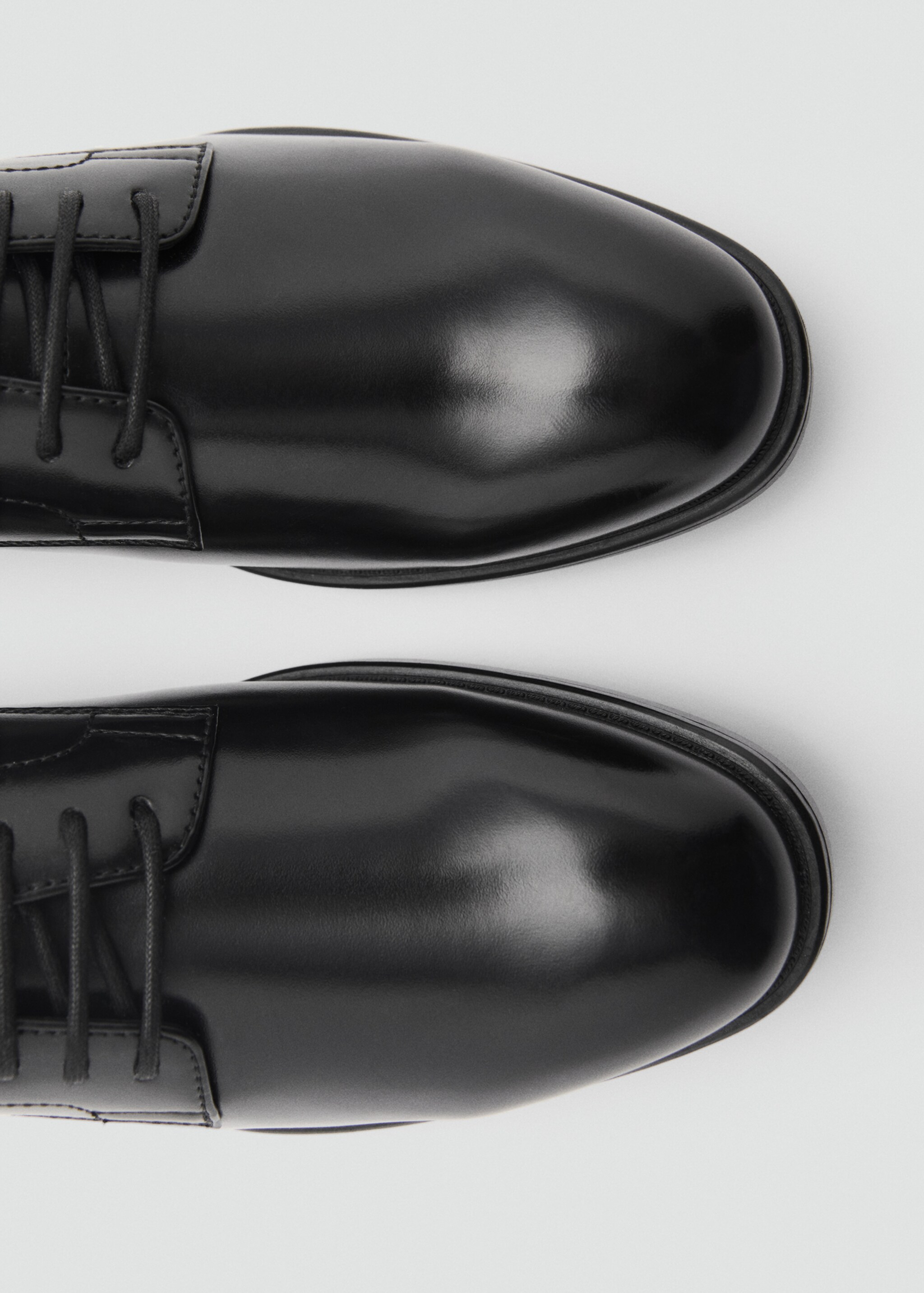 Blucher suit shoes - Details of the article 2, Black. Ref: 87040612-00.