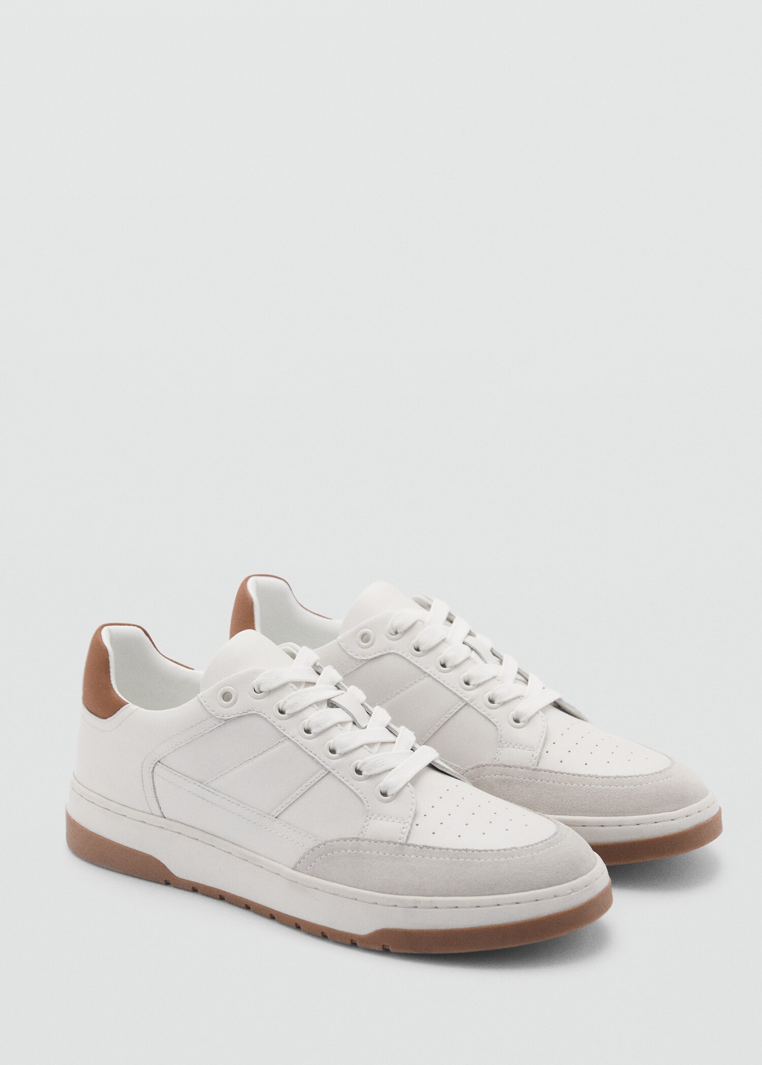Combined leather trainers - Medium plane