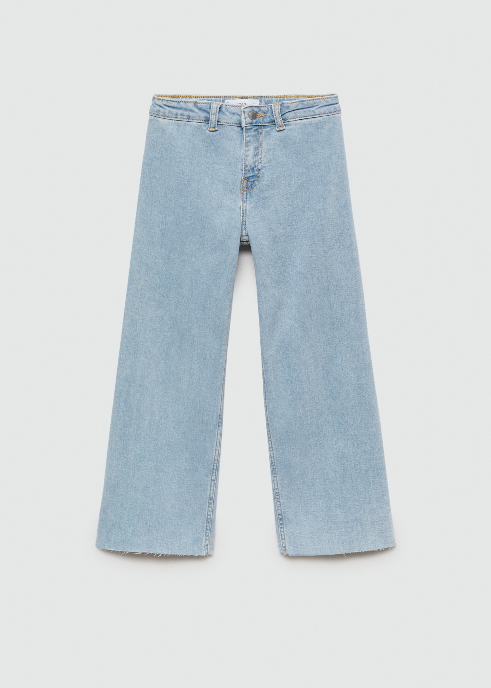 Frayed hem culotte jeans - Article without model, Light Blue. Ref: 87040614-00.