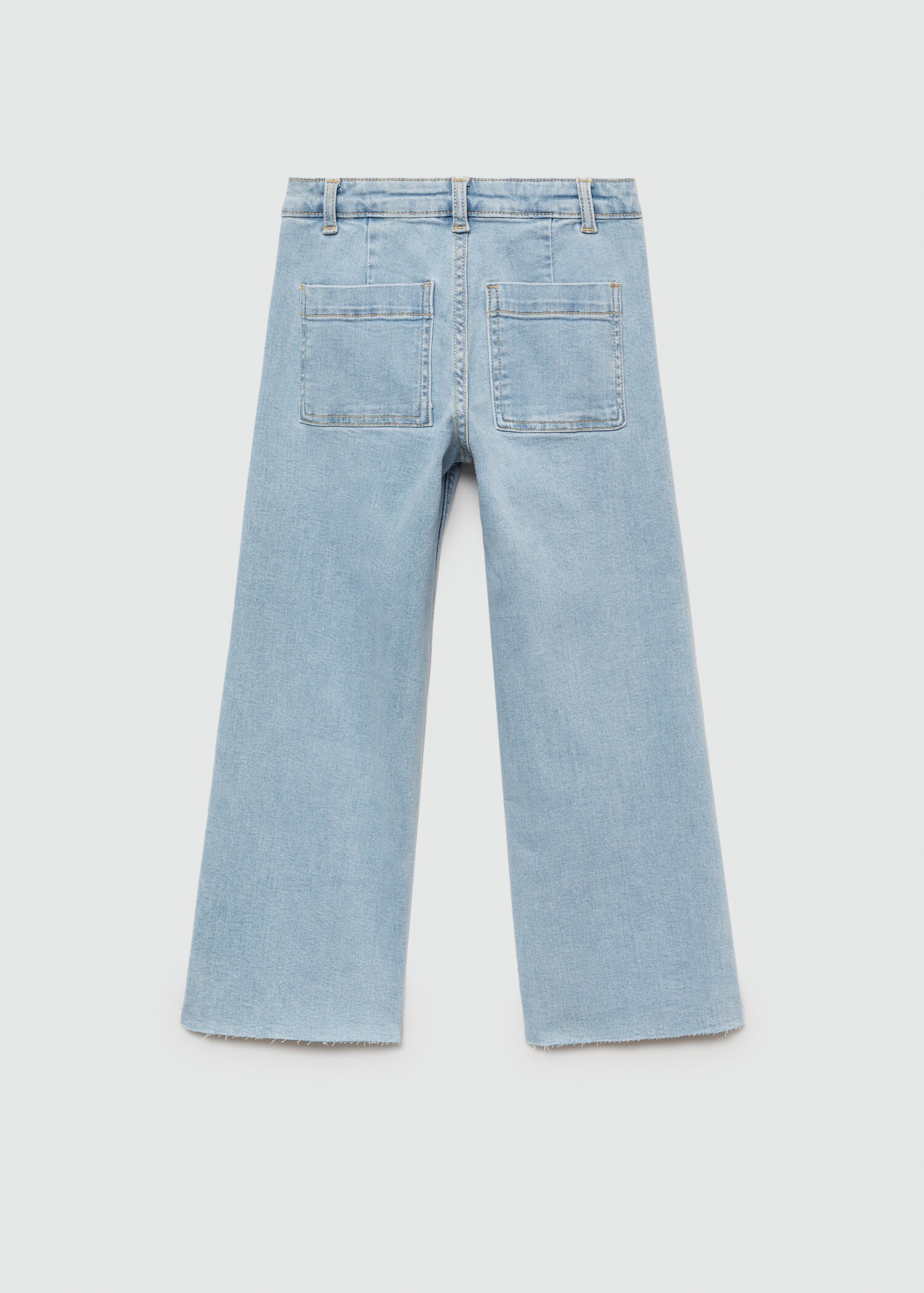 Frayed hem culotte jeans - Reverse of the article