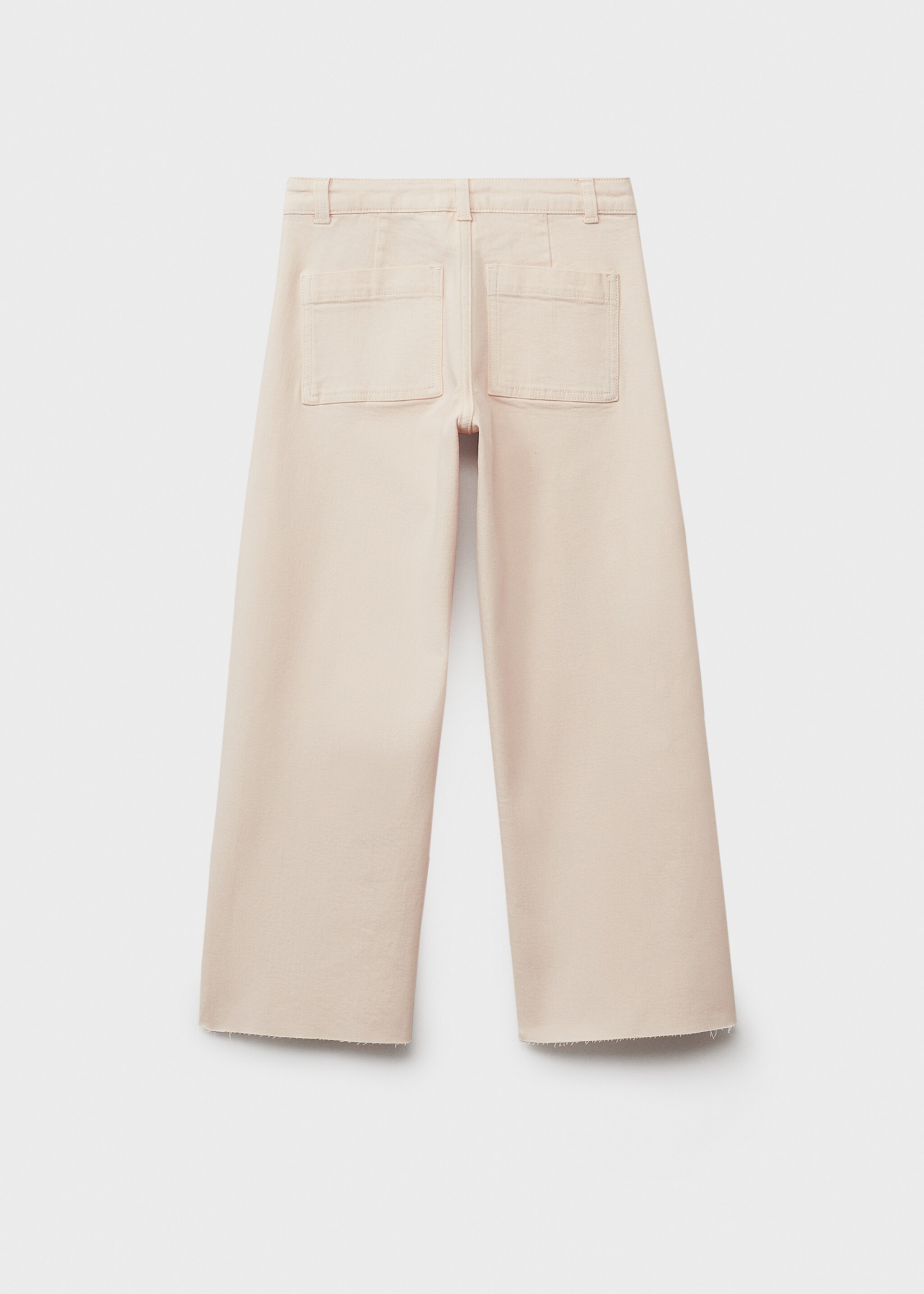 Jeans culotte mid-waist comfort - Reverse of the article, Sand. Ref: 87040615-00.