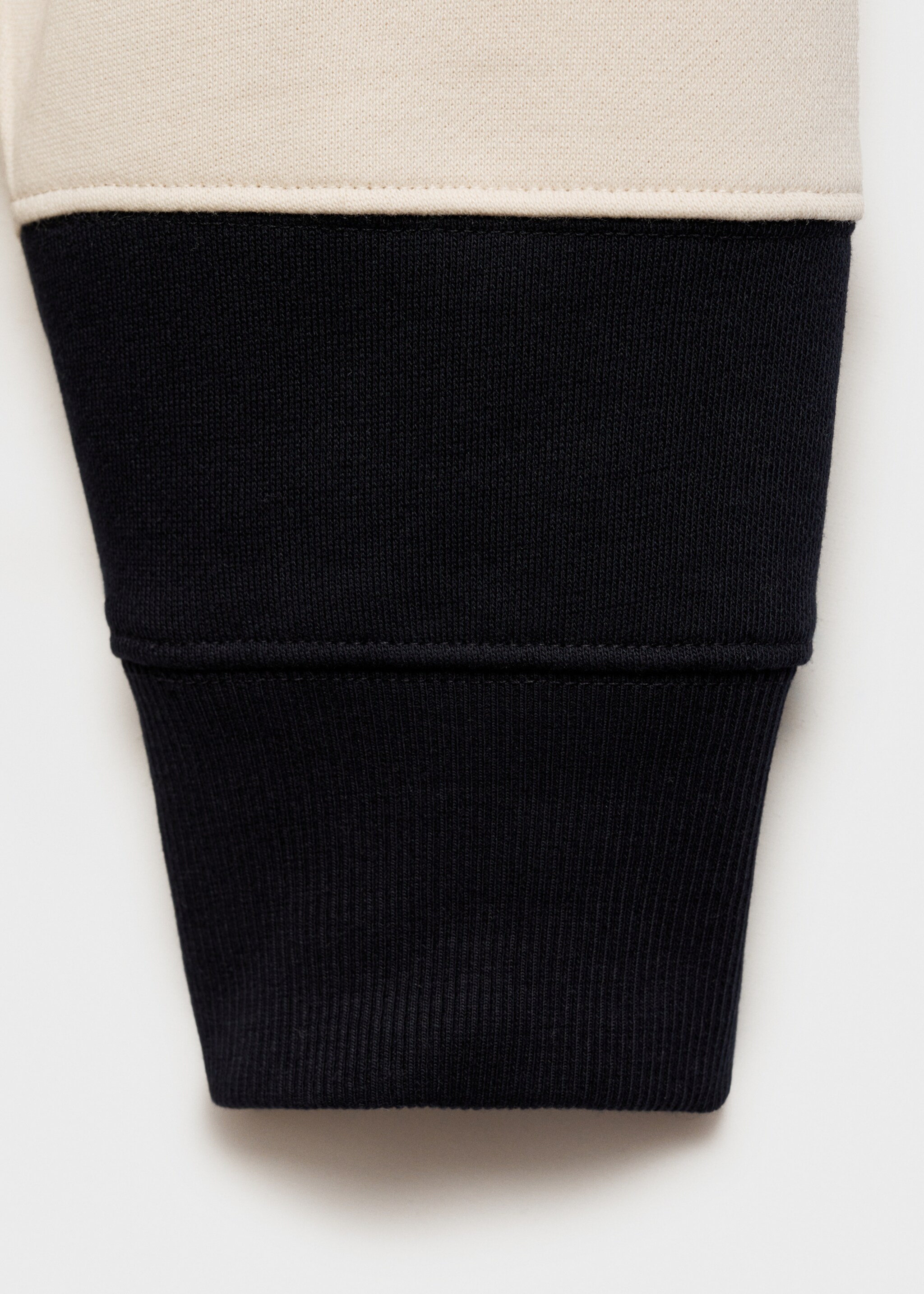 Gestreept katoenen polosweatshirt - Detail van het artikel 0, Donkermarine. Ref: 87040616-00.