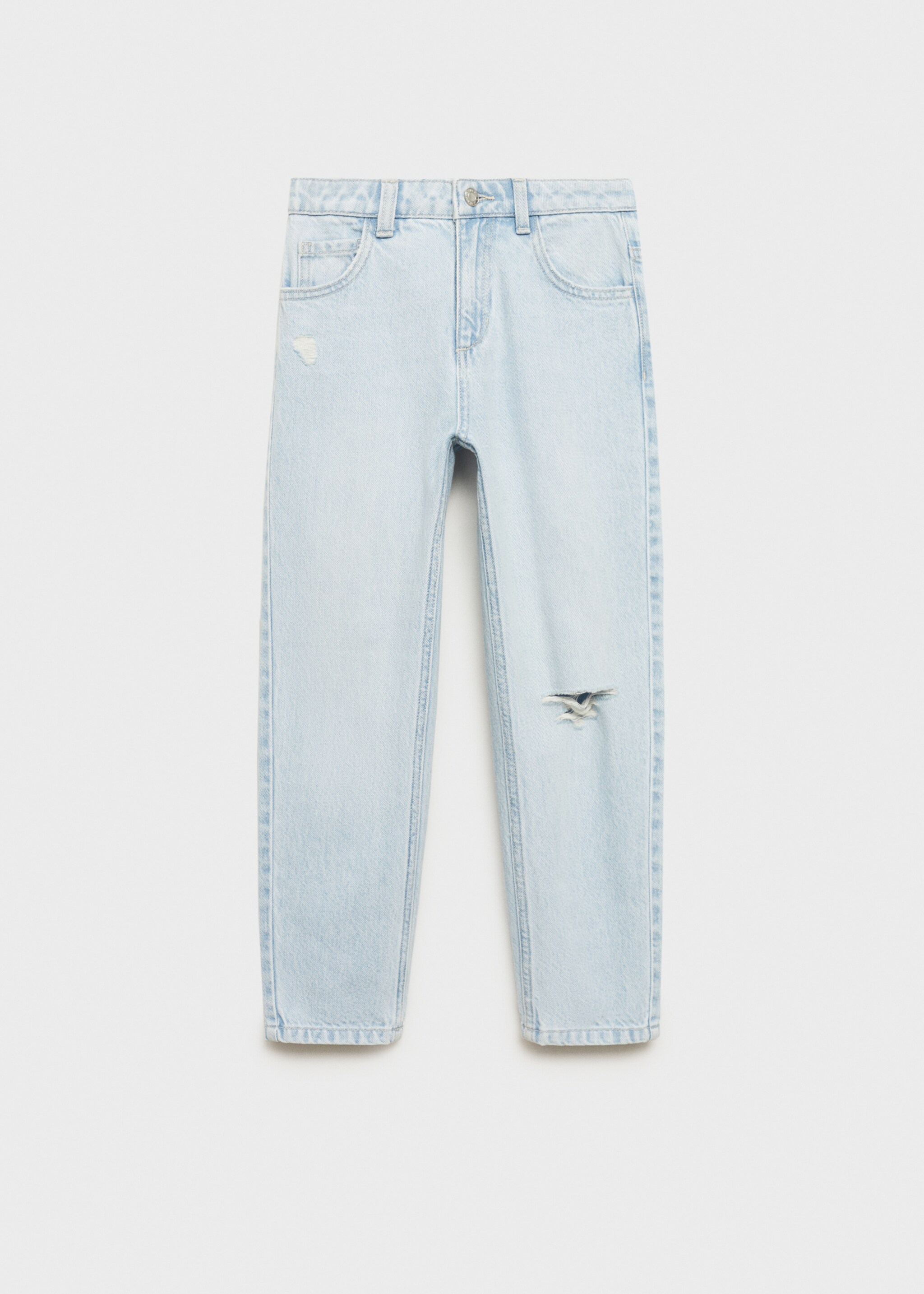 Mom fit decorative rips jeans - Article without model, Light Blue. Ref: 87040617-00.