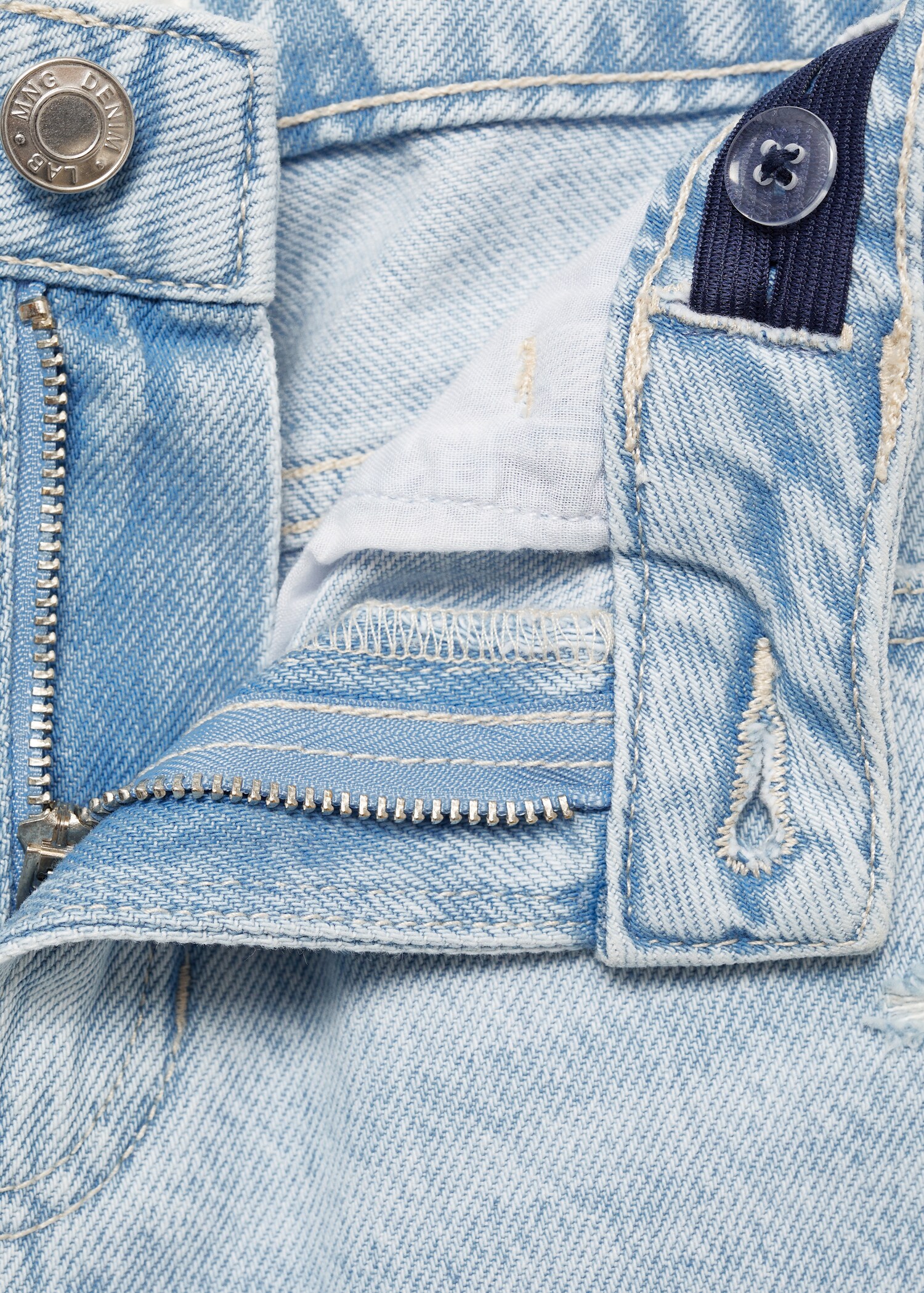 Wideleg low frayed hem jeans - Details of the article 8