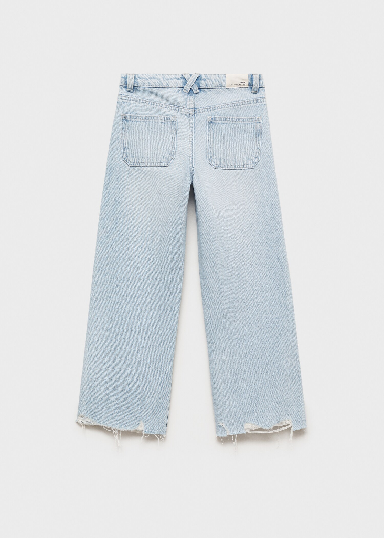 Wideleg low frayed hem jeans - Reverse of the article