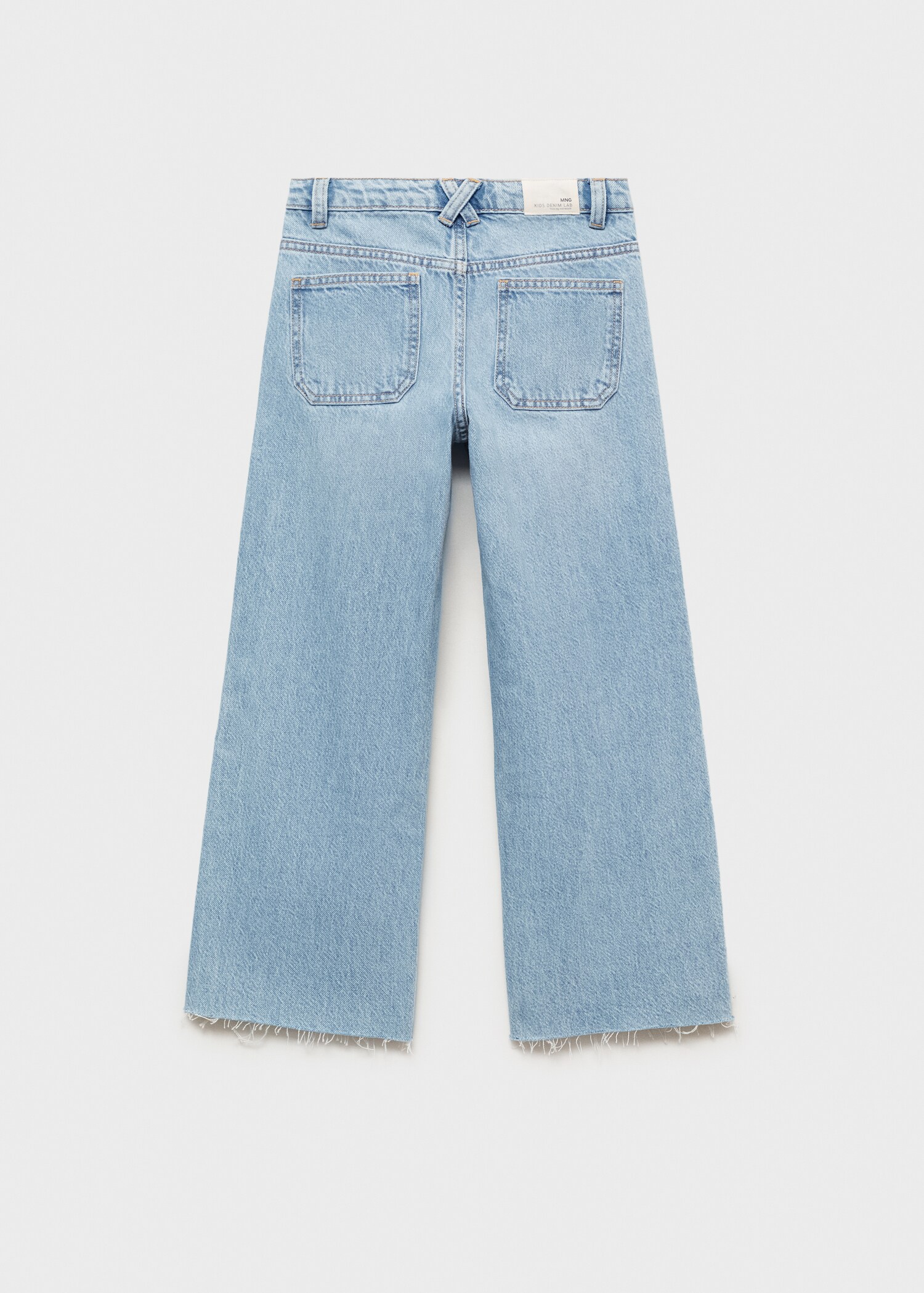 Wideleg low frayed hem jeans - Reverse of the article