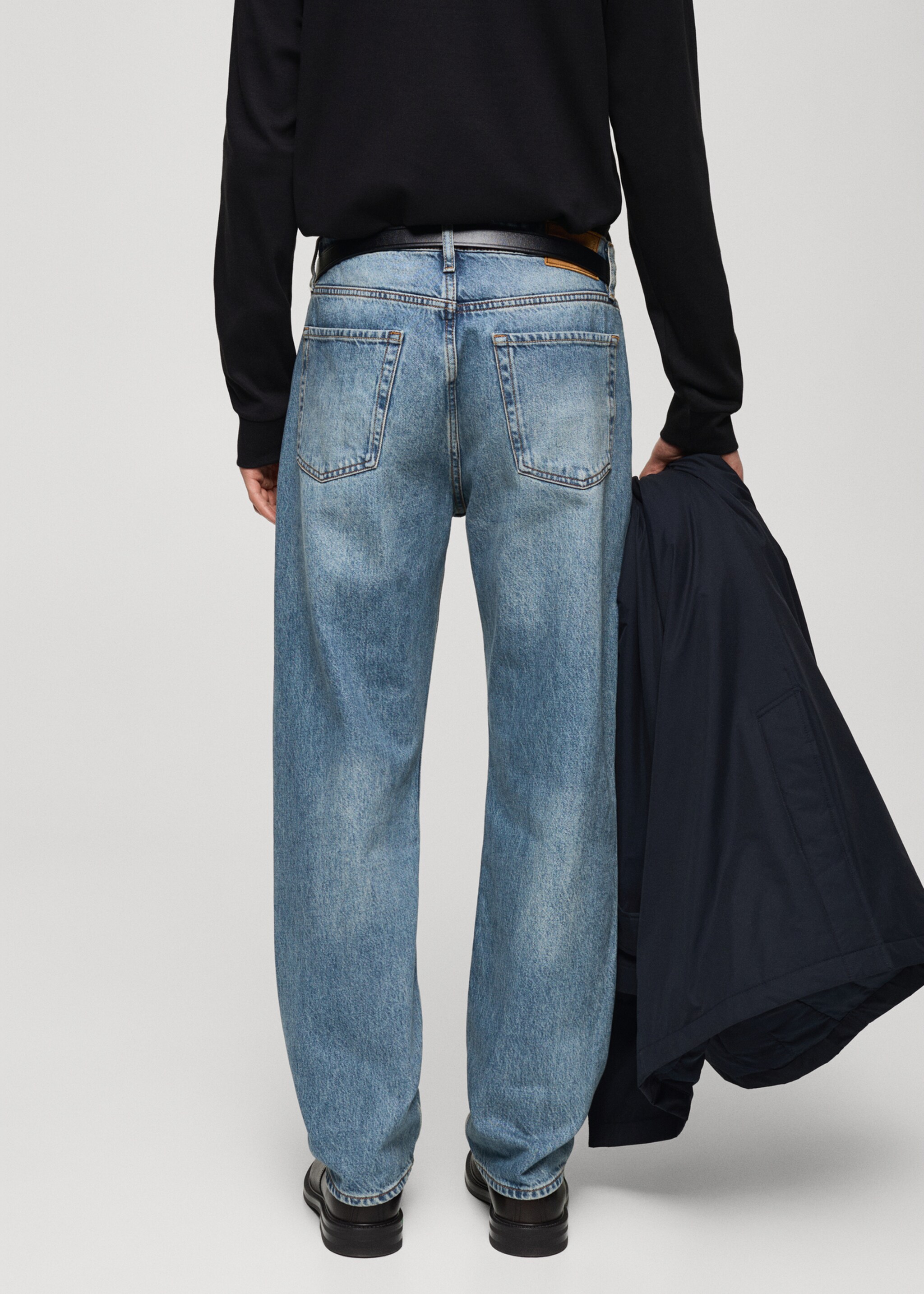 Moby straight-fit worn-effect jeans - Reverse of the article, Medium Blue. Ref: 87040619-00.