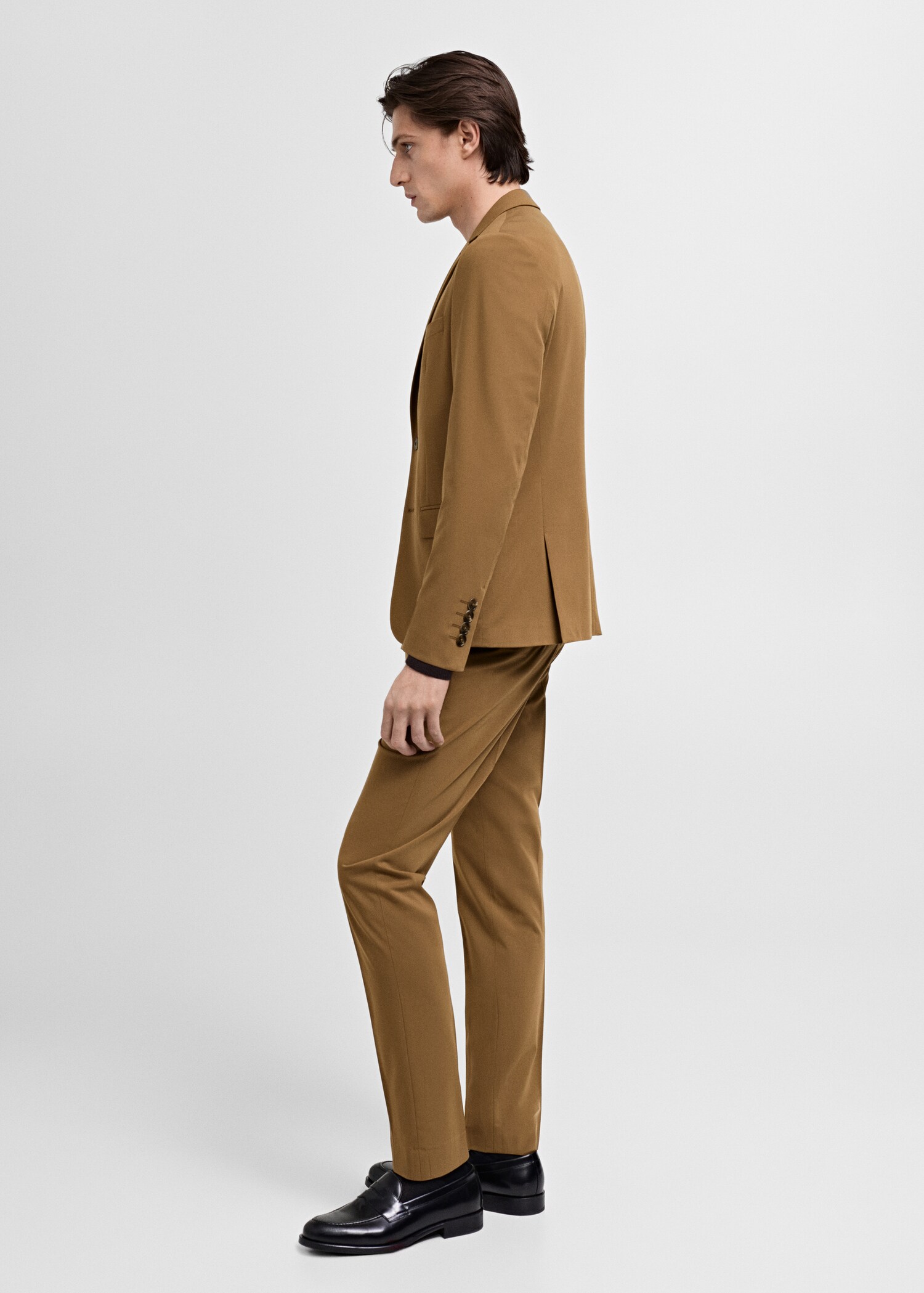 Stretch fabric super slim-fit suit trousers - Details of the article 6