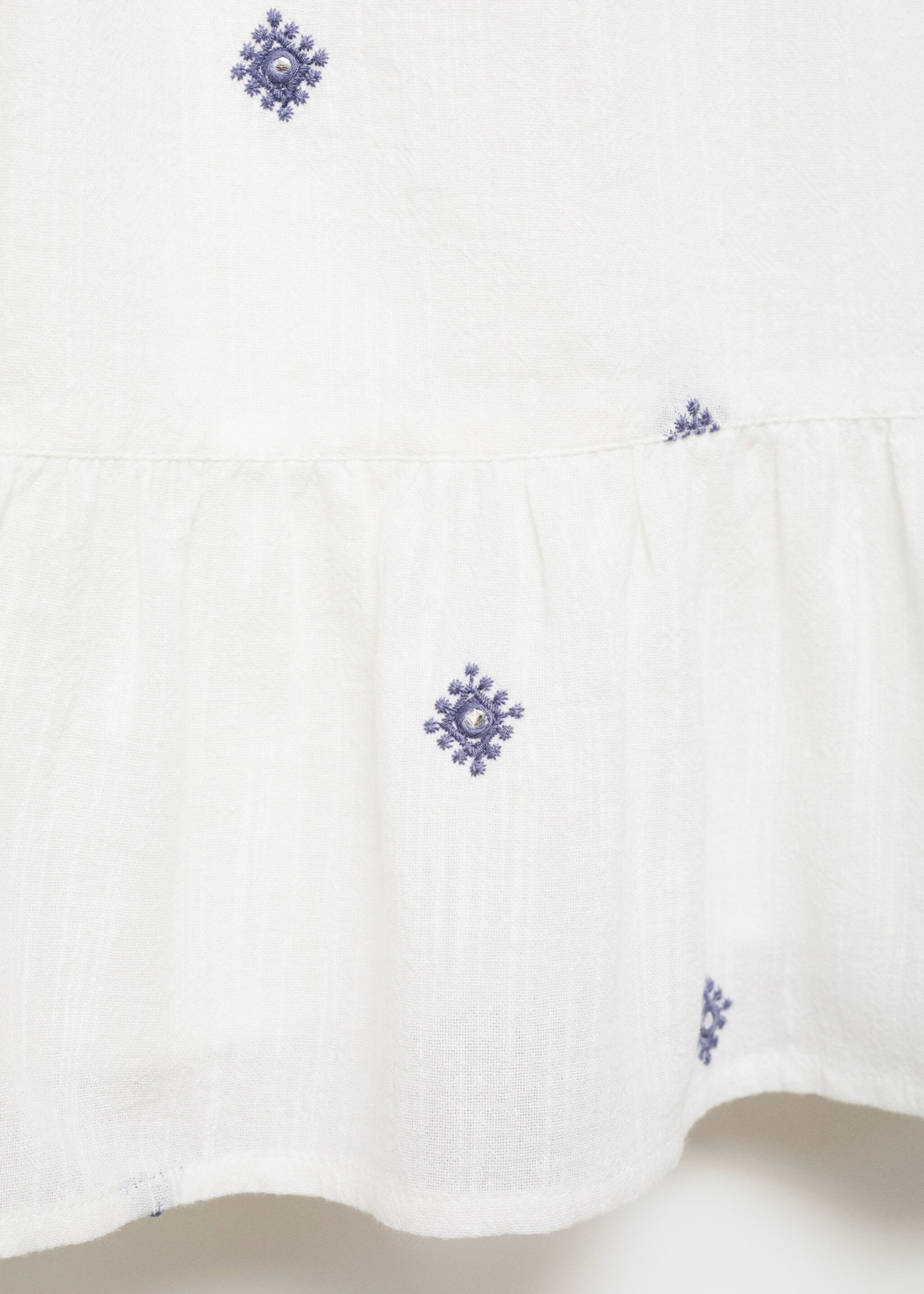 Embroidered details skirt - Details of the article 0, White. Ref: 87040625-00.