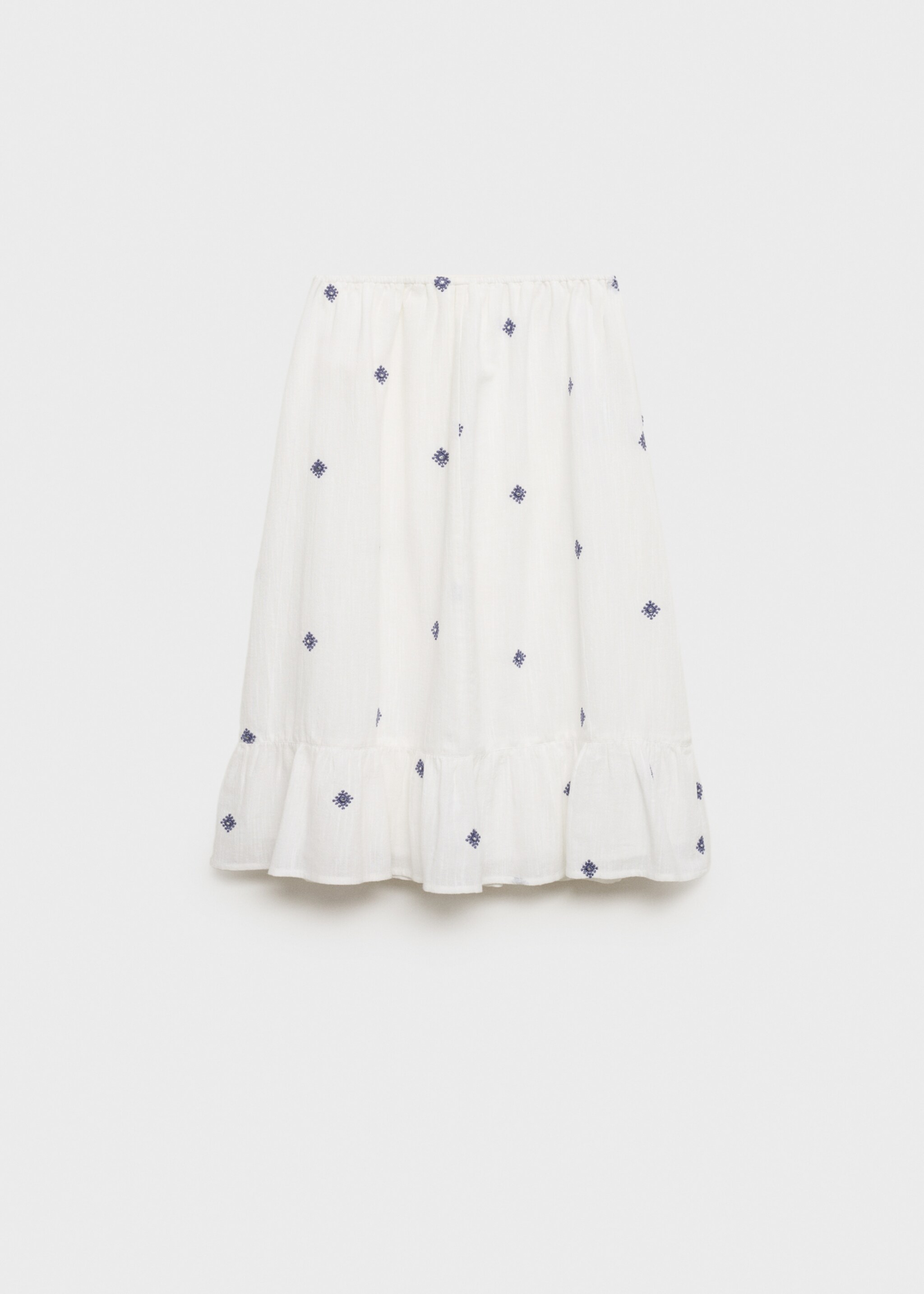 Embroidered details skirt - Reverse of the article, White. Ref: 87040625-00.