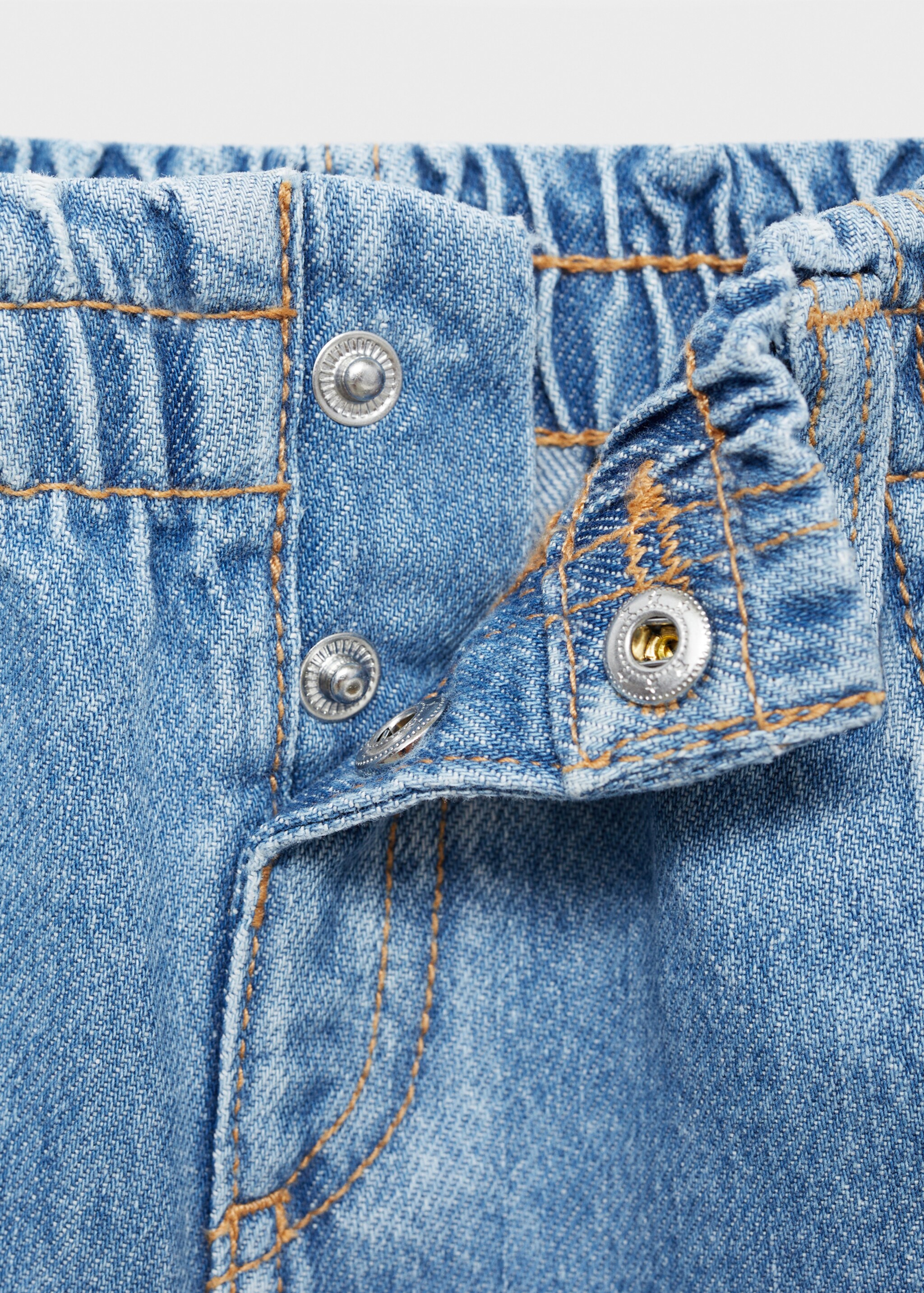 Denim skirt - Details of the article 8, Medium Blue. Ref: 87040626-00.