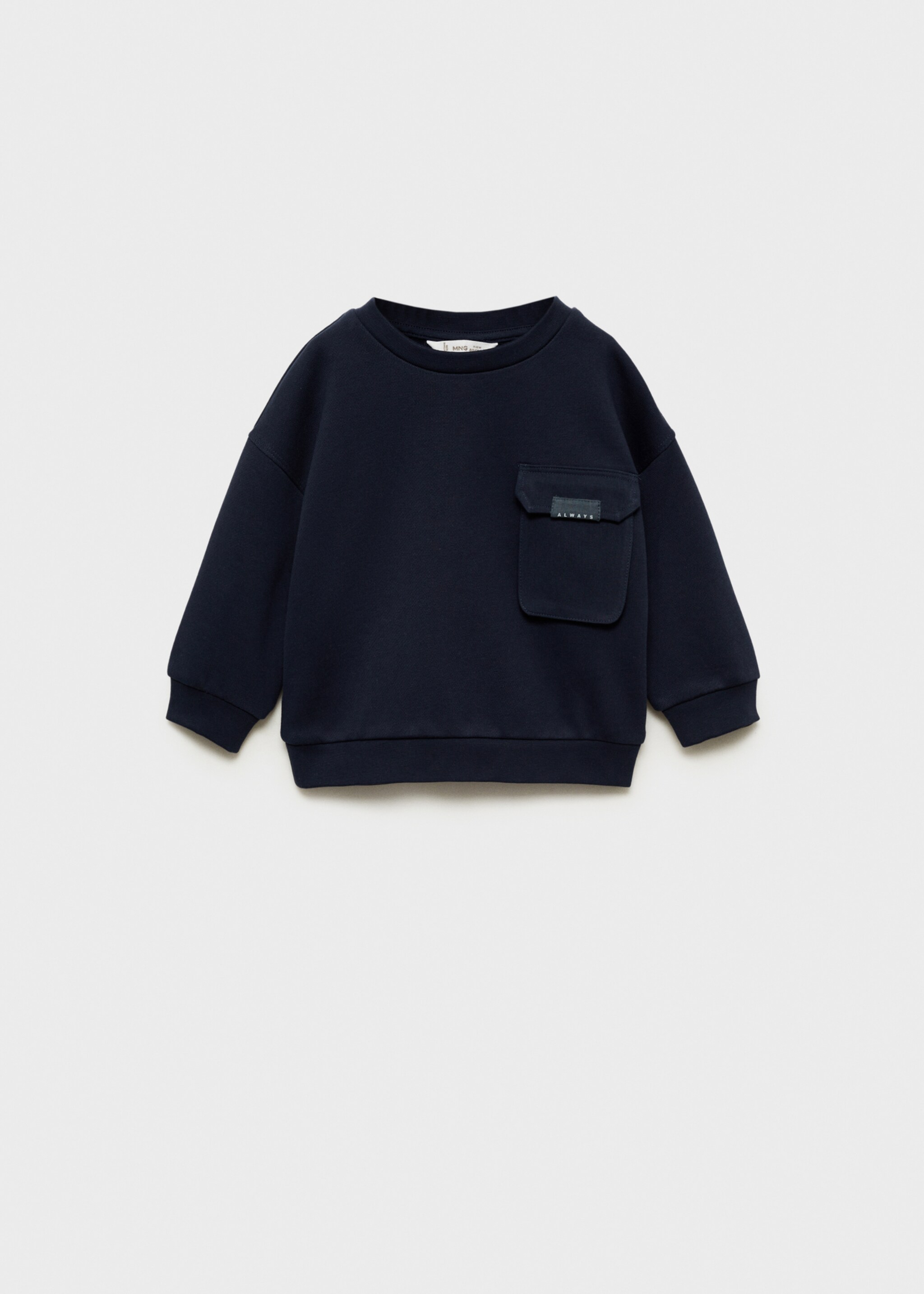 Katoenen sweatshirt met zak - Artikel zonder model, Donkermarine. Ref: 87040633-00.