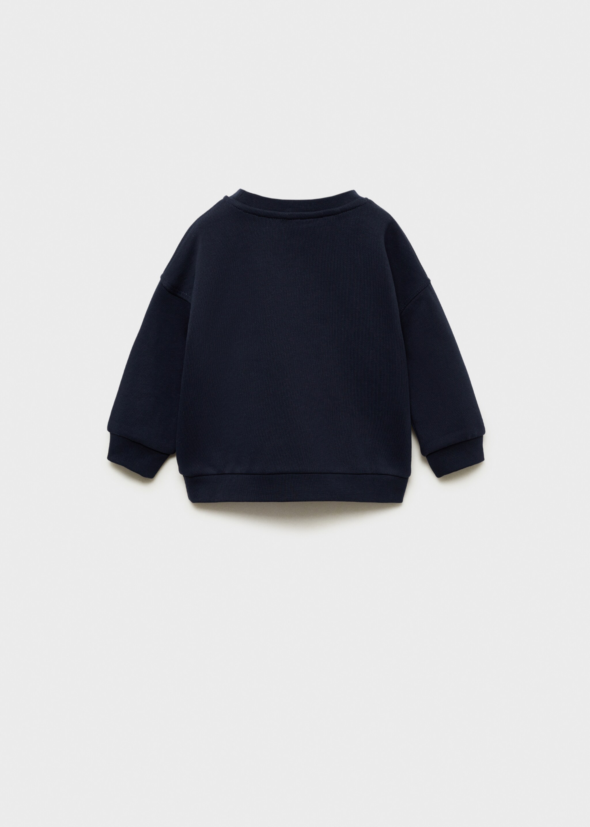 Katoenen sweatshirt met zak - Achterkant van het artikel, Donkermarine. Ref: 87040633-00.