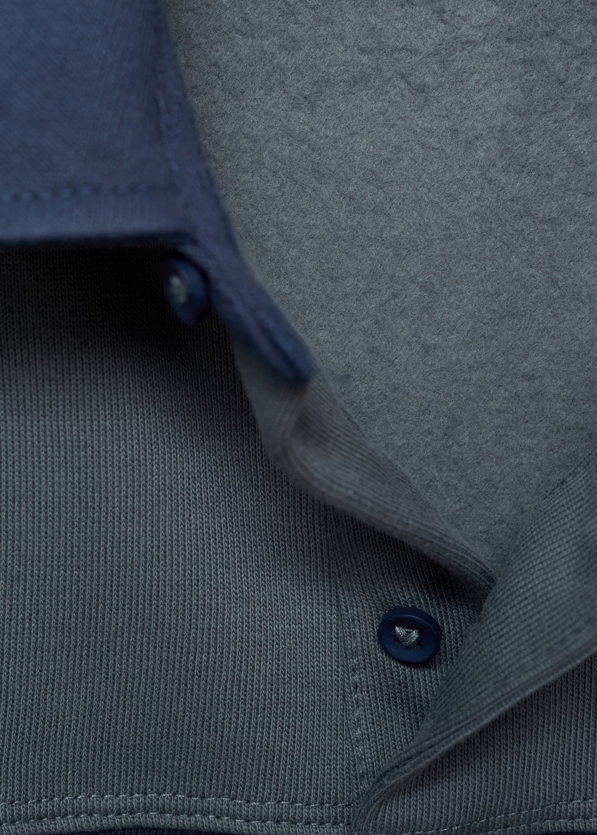 Striped polo sweatshirt - Details of the article 0, Dark Navy. Ref: 87040634-00.