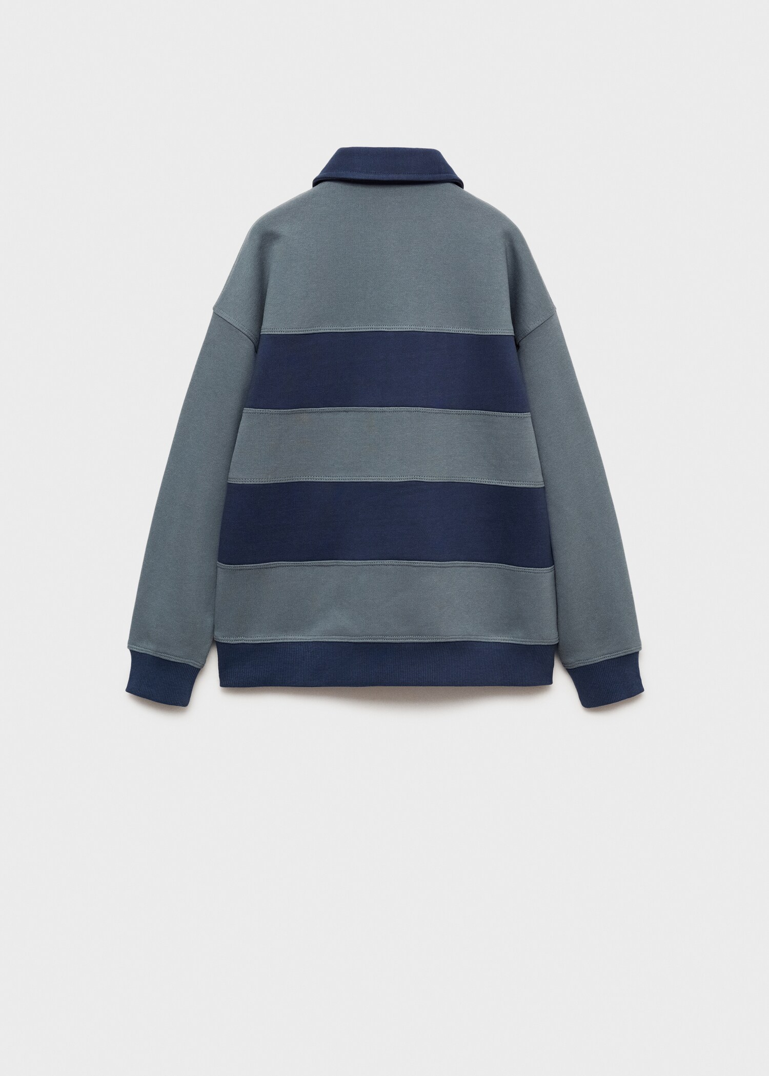 Striped polo sweatshirt - Reverse of the article