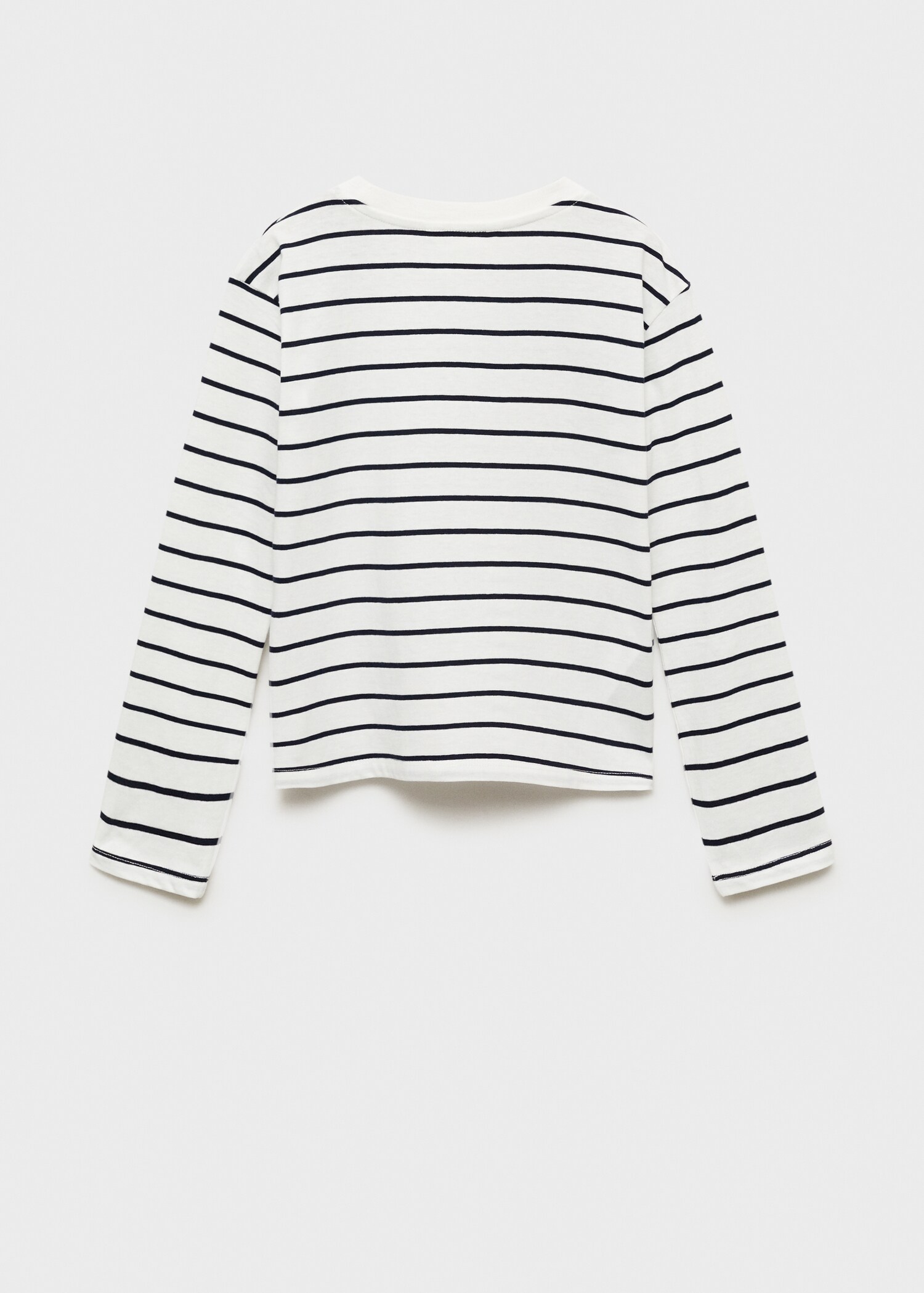 Randig bomull t-shirt - Artikelns baksida