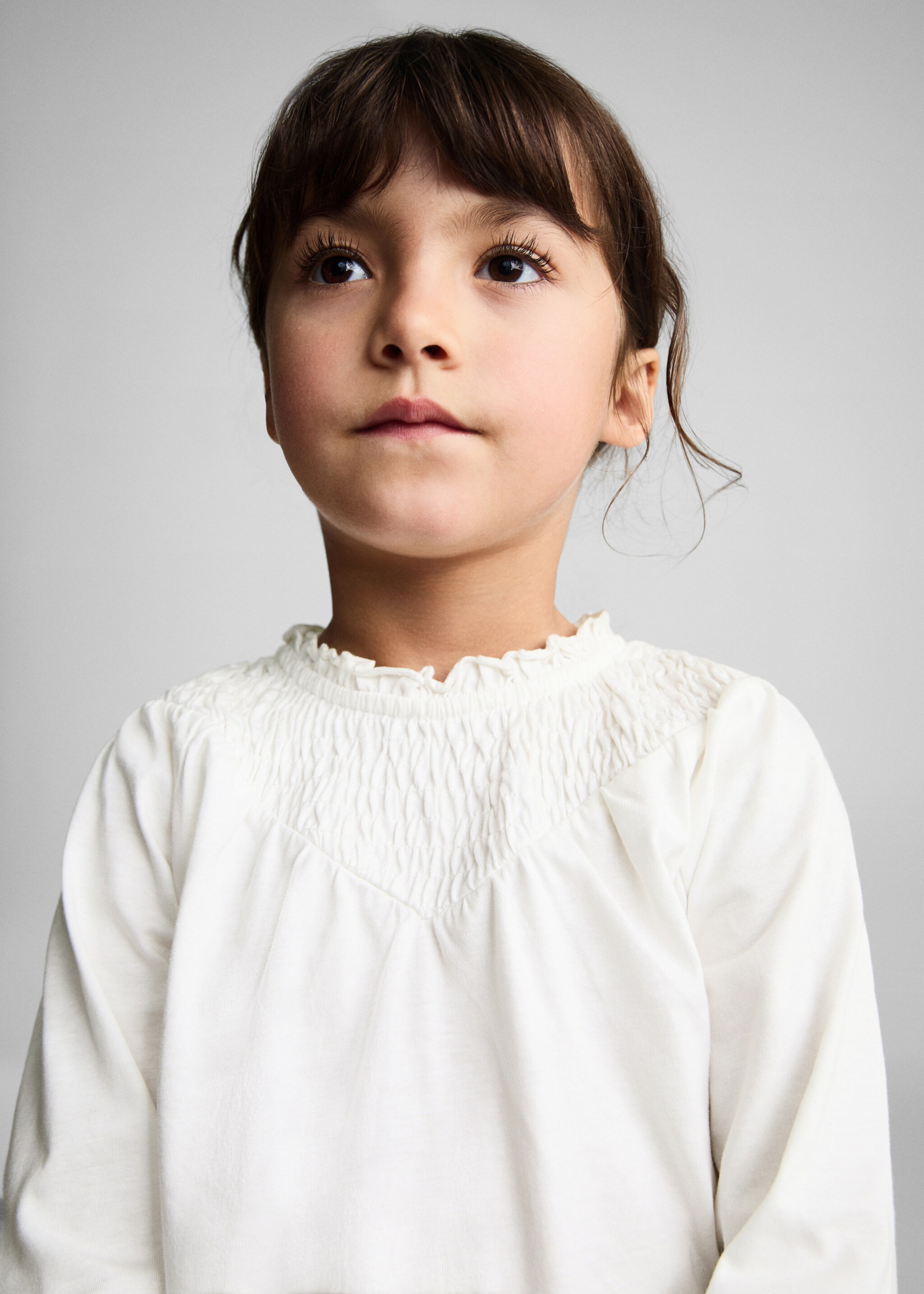 T-shirt col froncé - Détail de l'article 1, Blanc cassé. Ref: 87040643-00.