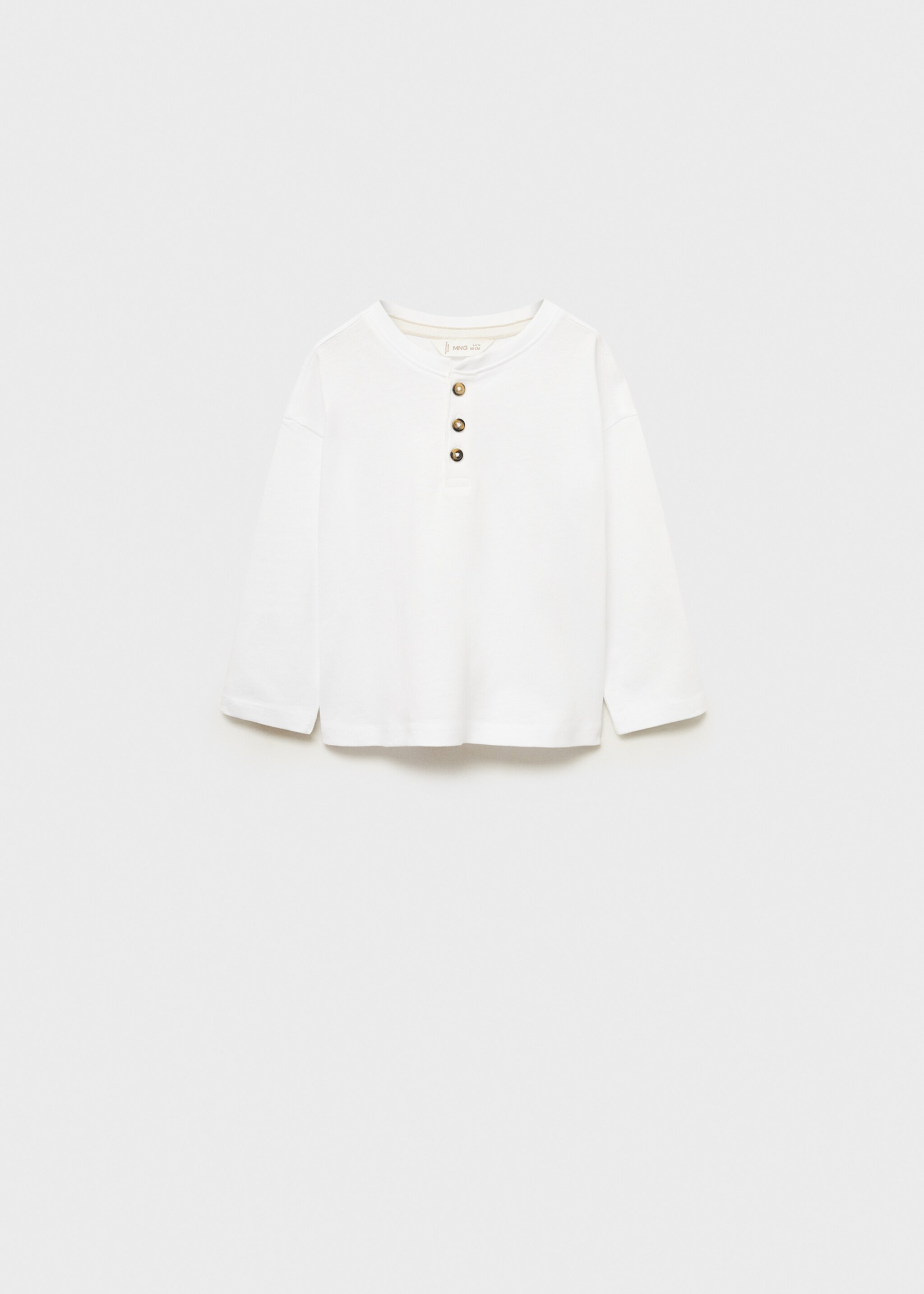 Samarreta cotó màniga llarga - Article sense model, Blanc trencat. Ref: 87040648-00.